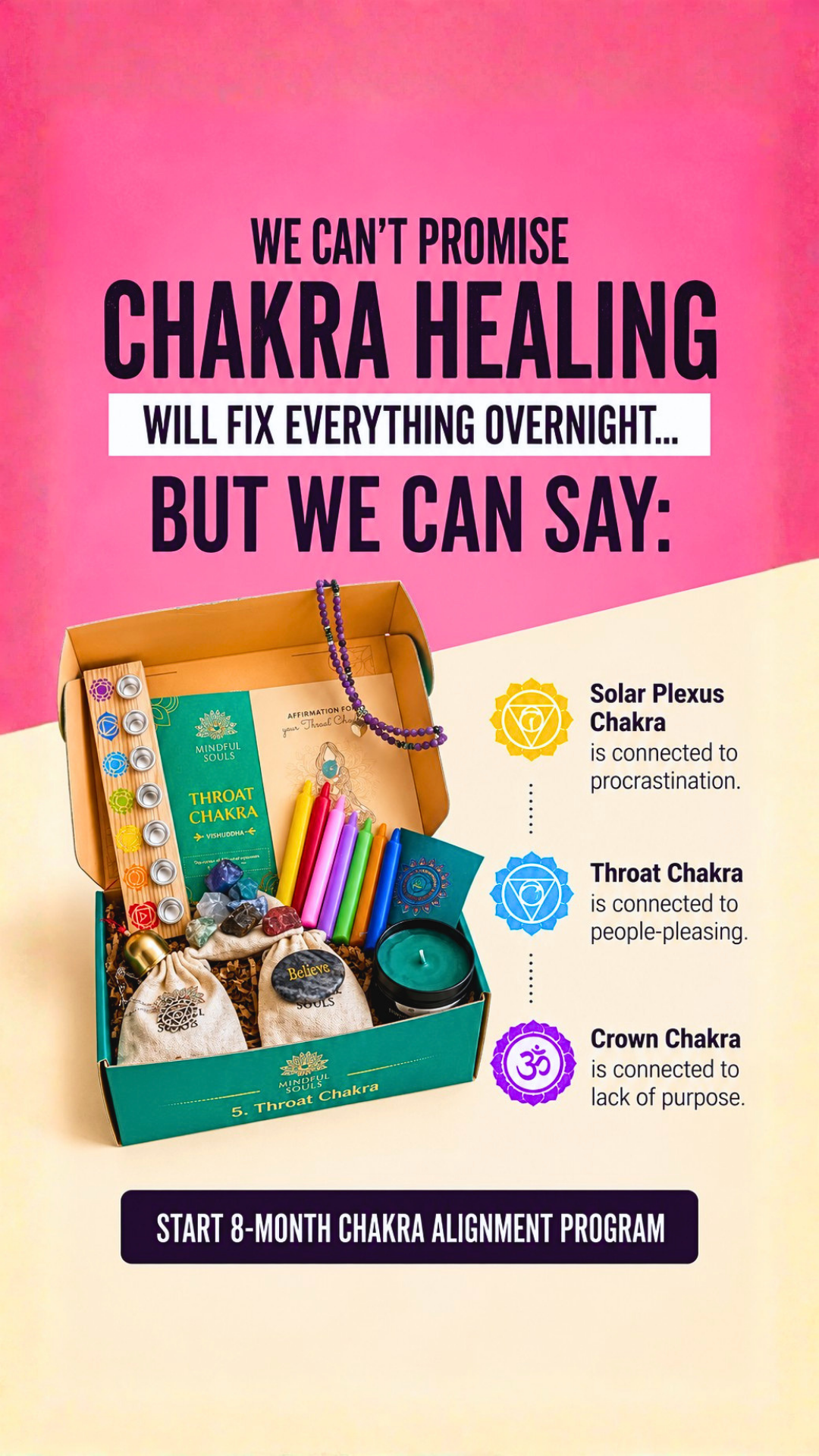 Chakra Healing Box Facebook ad: Finally, Chakras That Make Sense
