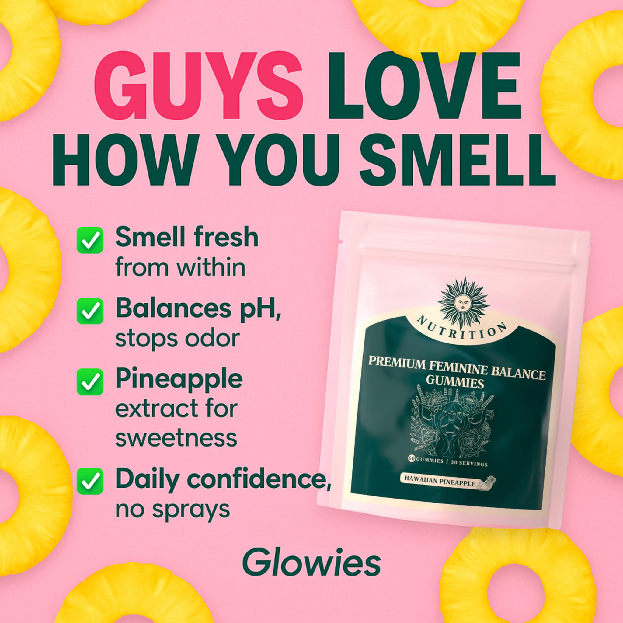 Glowies Facebook ad