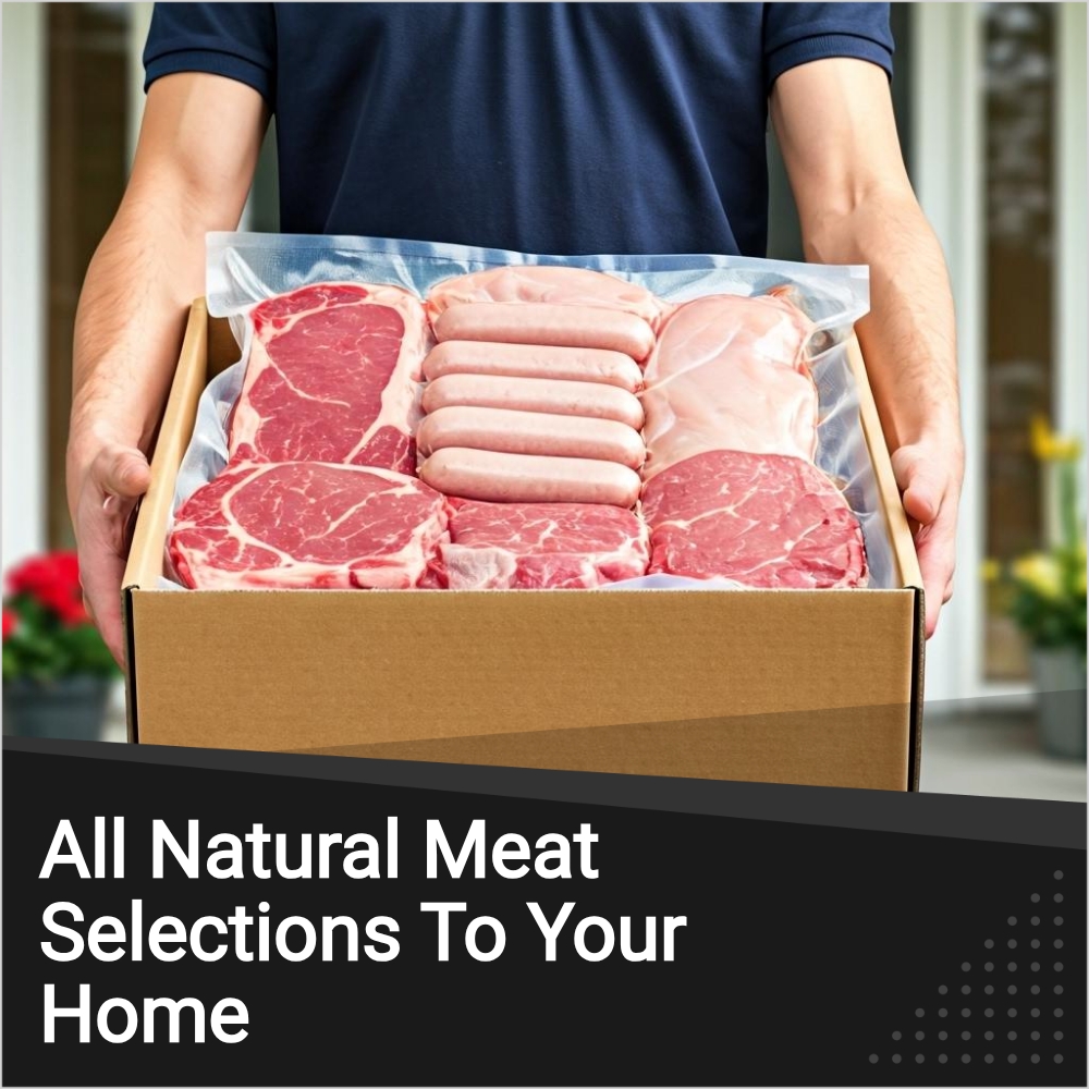 AnswersGuide Thriving Facebook ad: All Natural Meat Selections To Your Home.