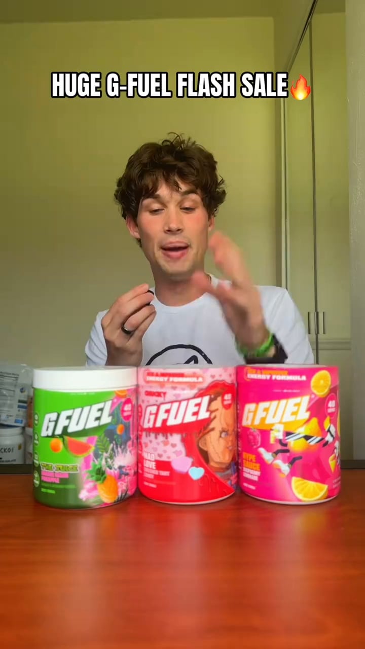 G FUEL Facebook ad: Legendary Collabs. 50% Off