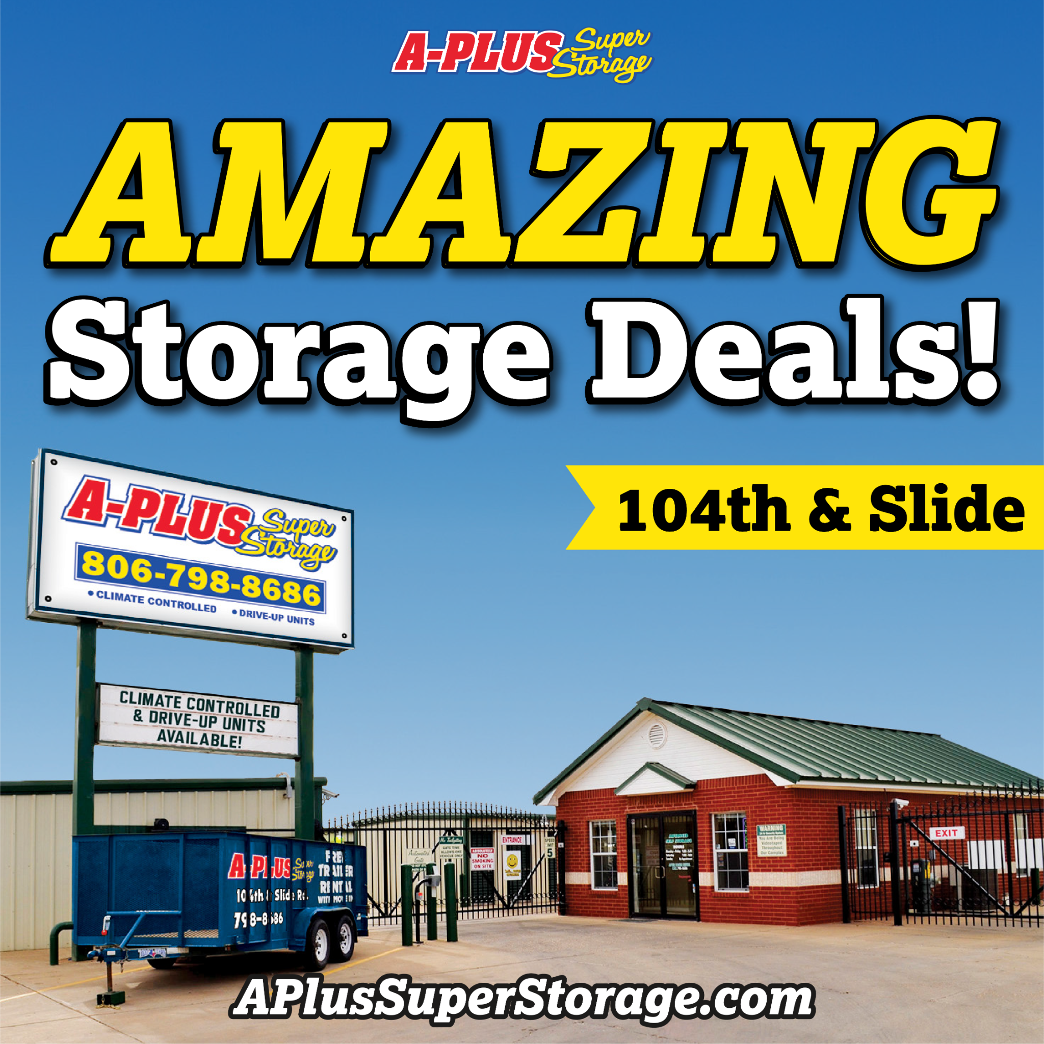 A-Plus Super Storage Facebook ad: Find the space you need to REFRESH your…