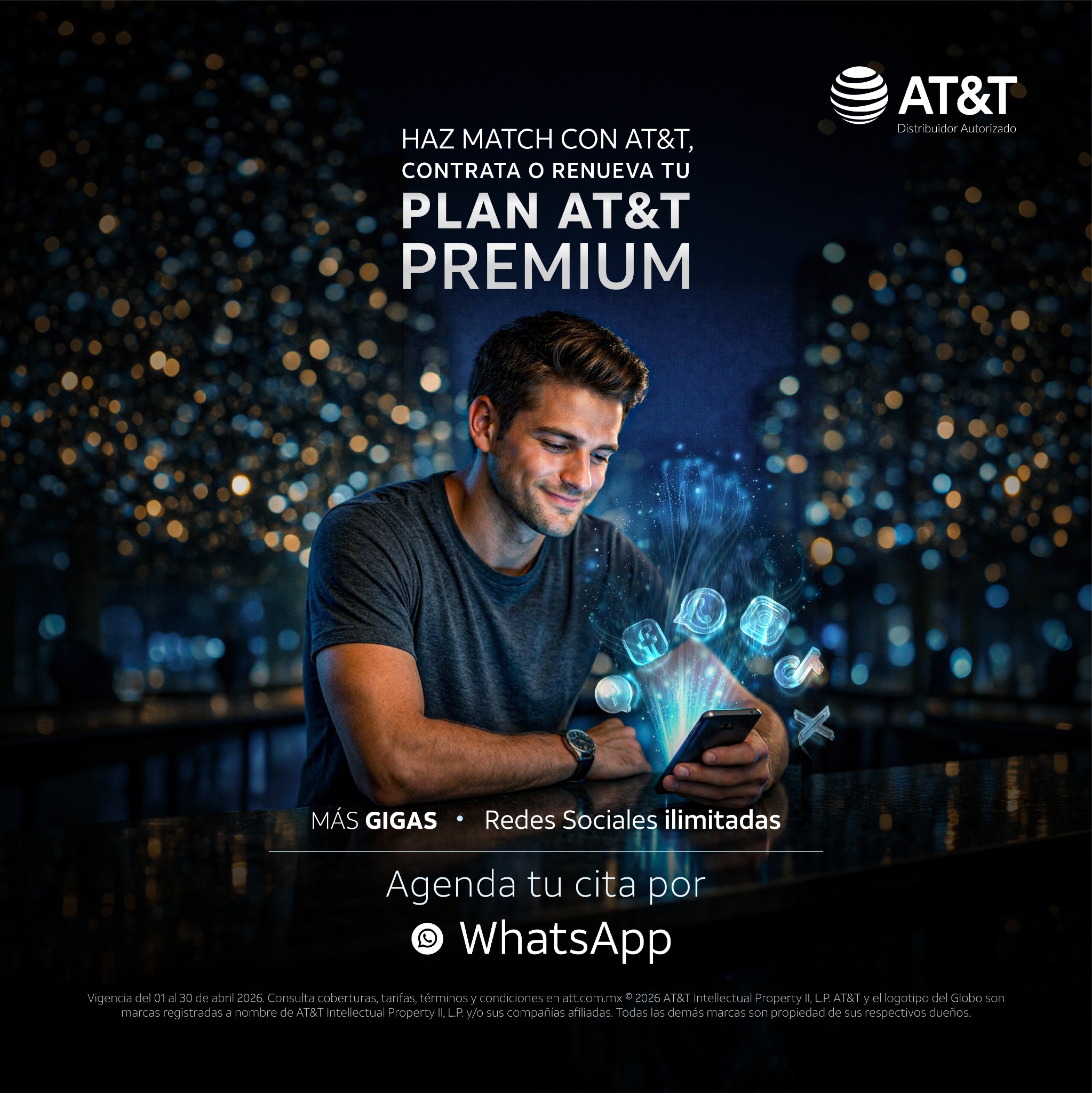 ATTvip MX Facebook ad: El momento de estrenar llego, elige el smartphone…