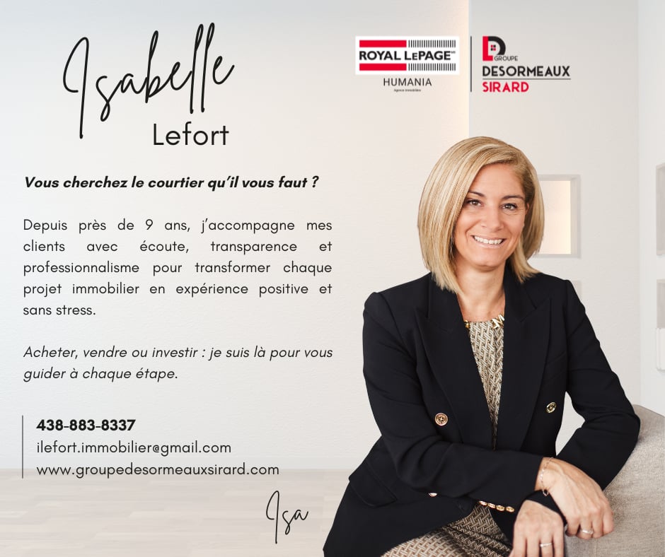 Isabelle Lefort courtier immobilier Facebook ad: en toute confiance!