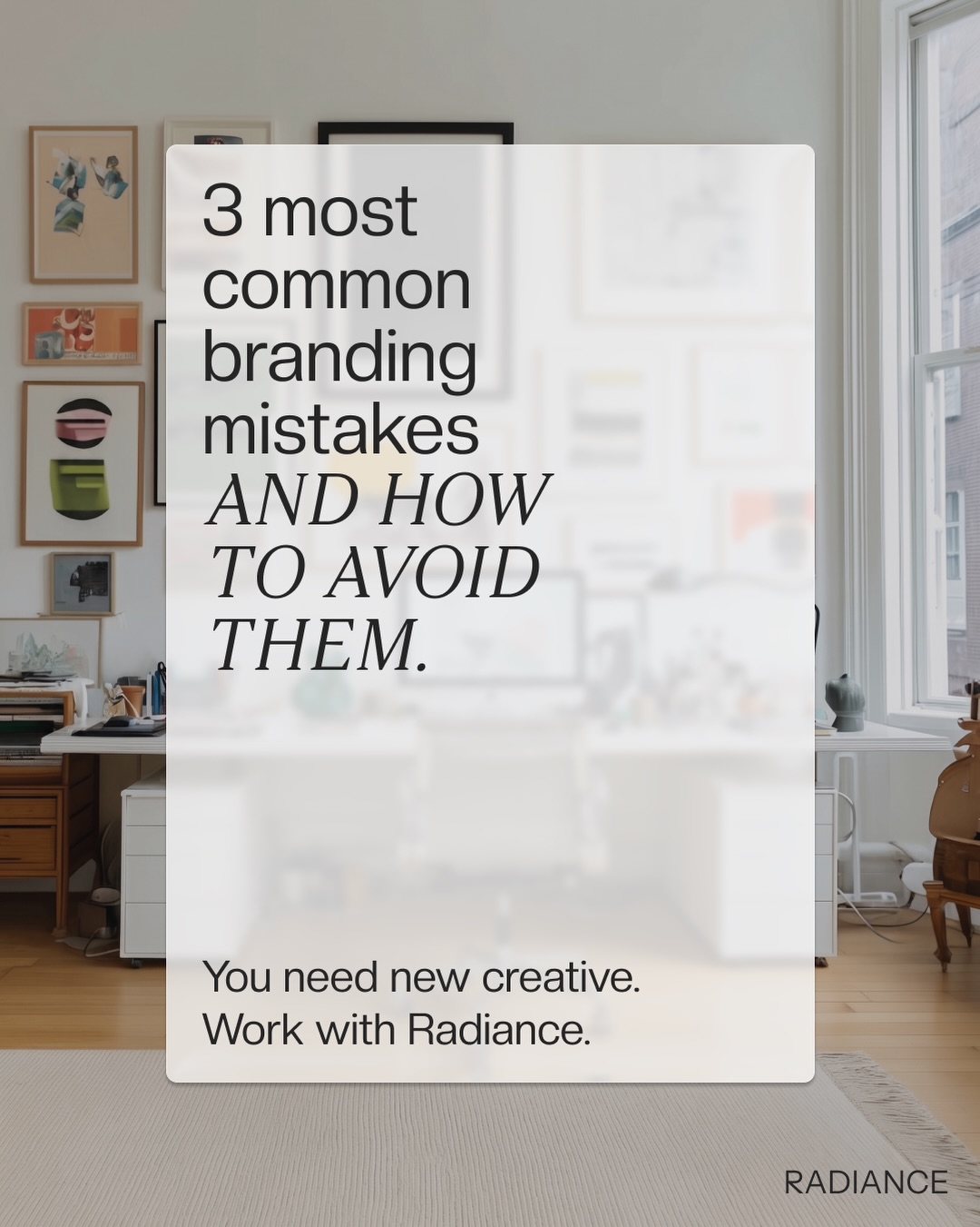 Radiance Digital Design Facebook ad: Most rebrands fail before a single visual gets…
