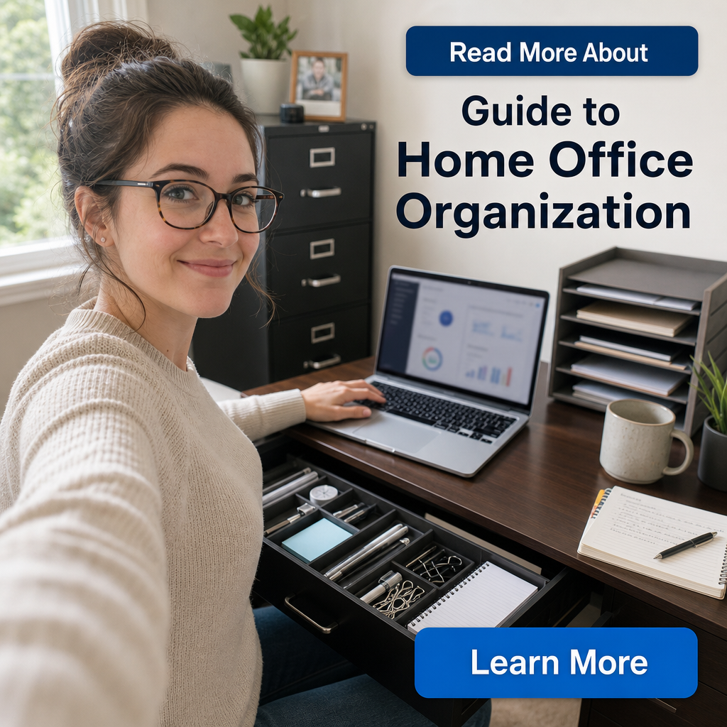 Omstudy Facebook ad: Home Office Organization