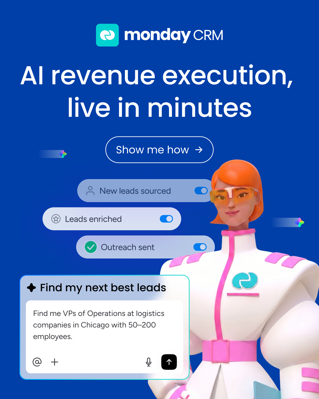 monday CRM Facebook ad