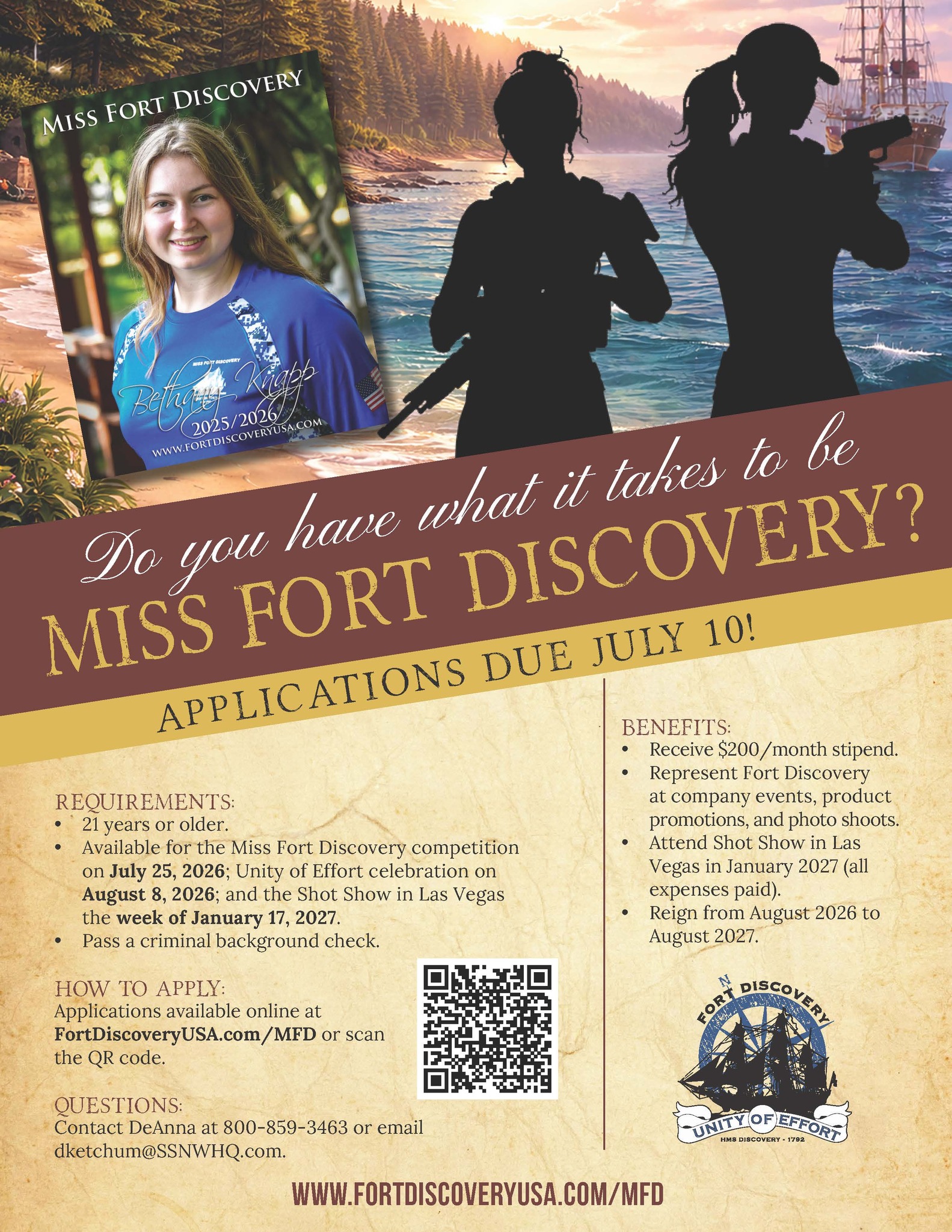 Unity of Effort Facebook ad: Are you the next Miss Fort Discovery?