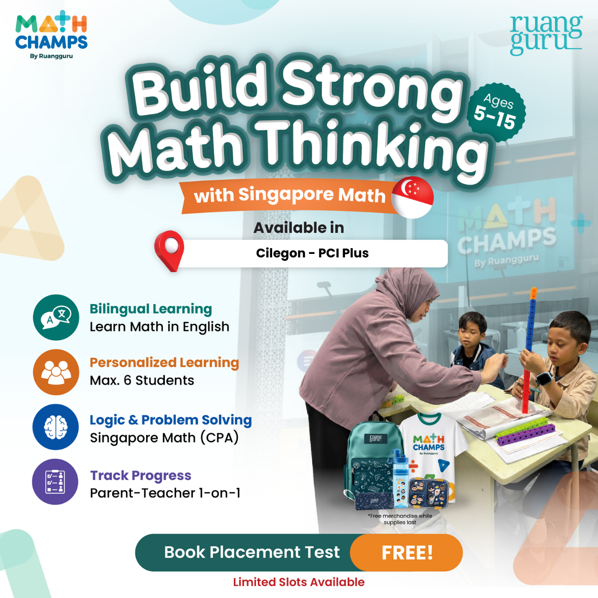 Math Champs by Ruangguru Facebook ad from Aug 5, 2026