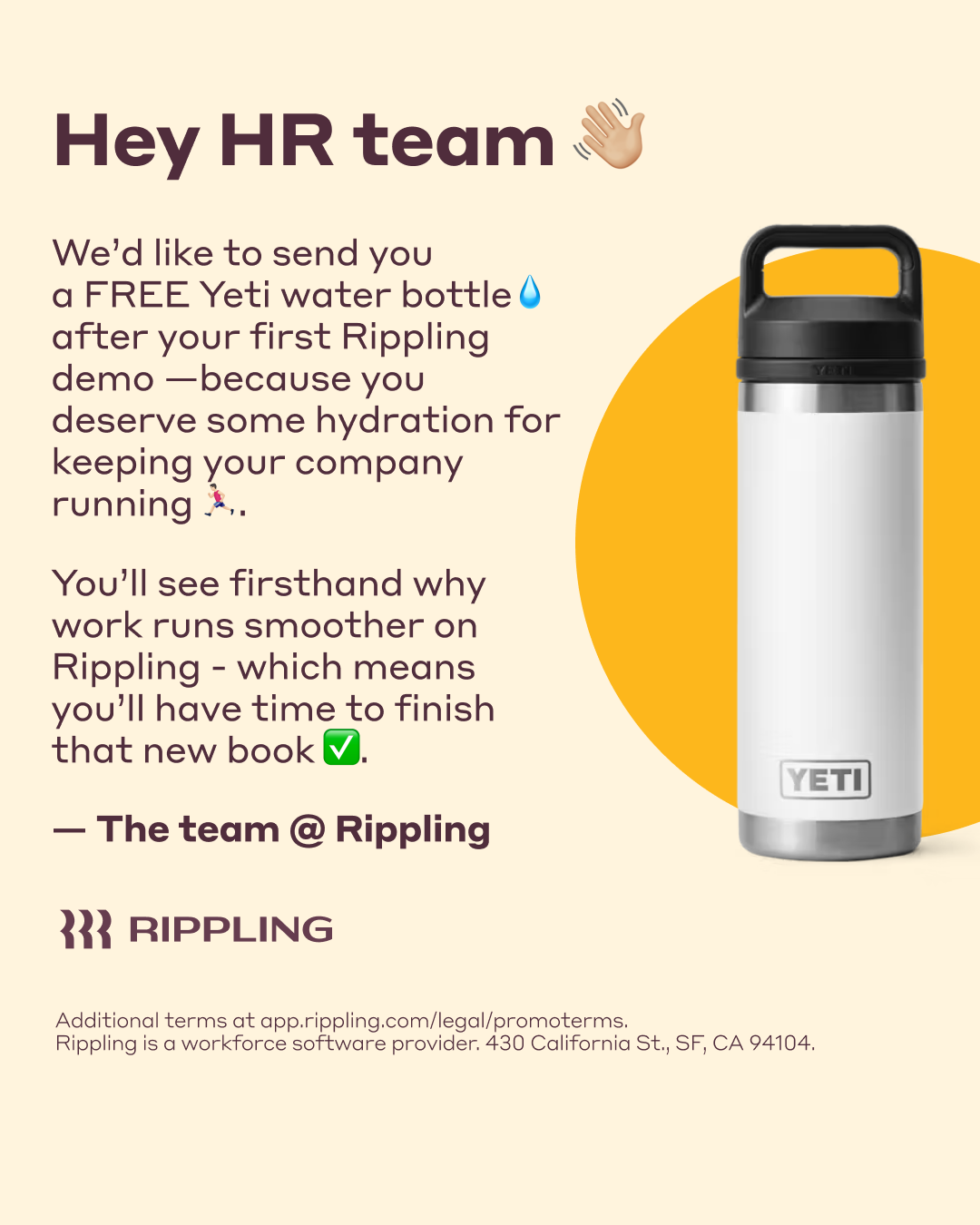 Rippling Facebook ad