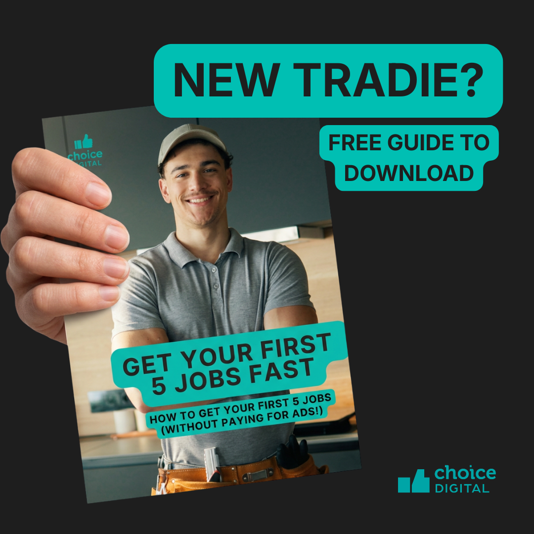 Choice Digital Facebook ad: Just gone out on your own? Get your first 5 jobs fast.