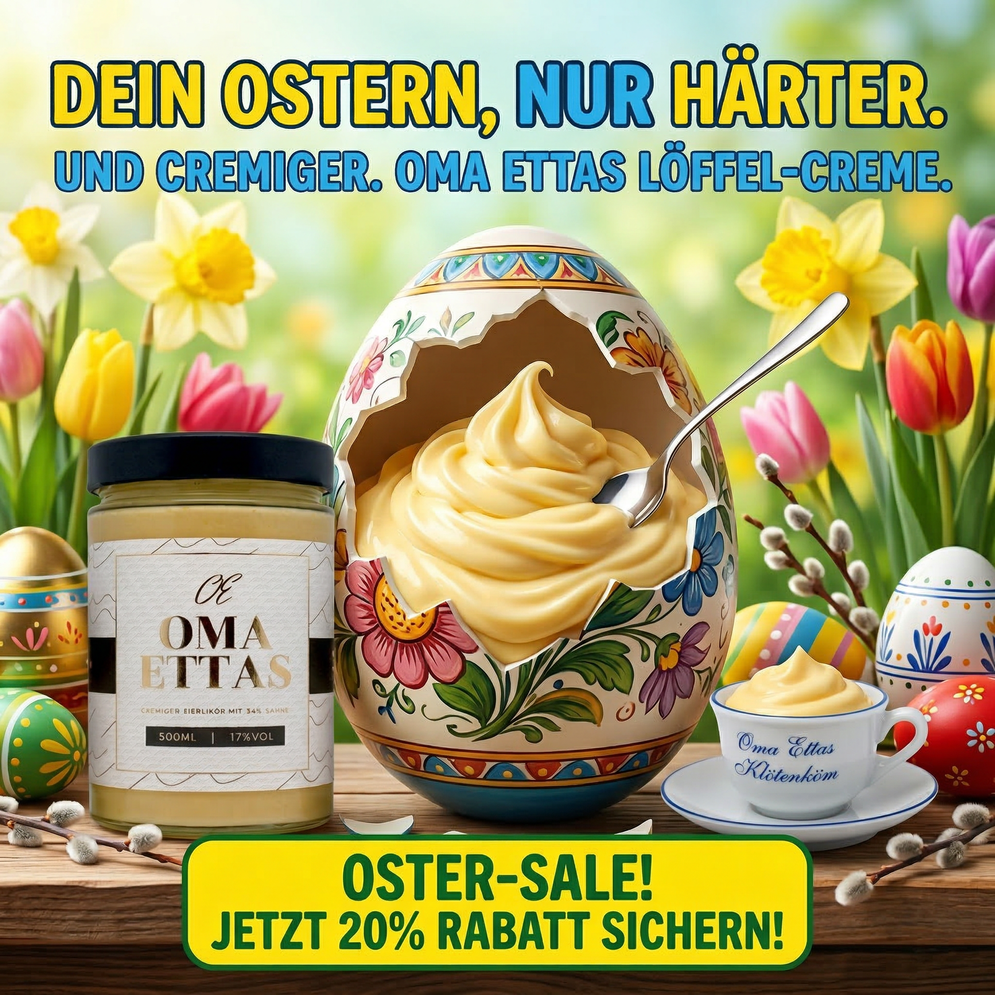 Oma Ettas Klötenköm Facebook ad from Mar 16, 2026