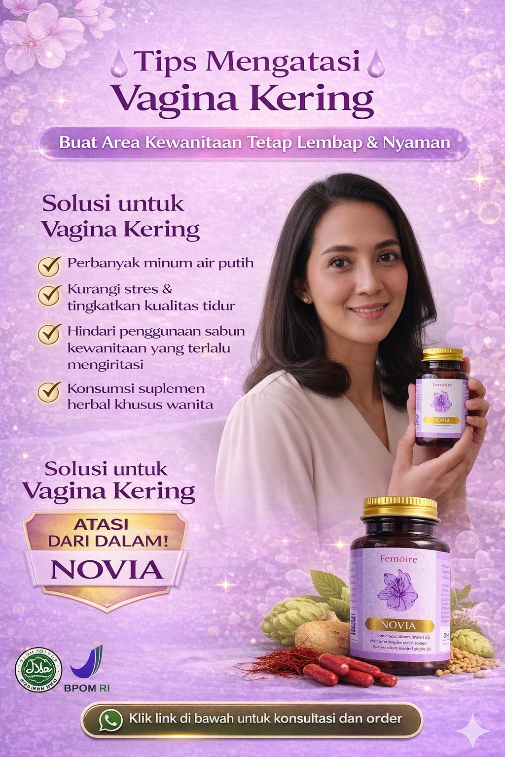 Nadya Store Facebook ad: 1 Botol Novia = 3 Manfaat Utama Wanita