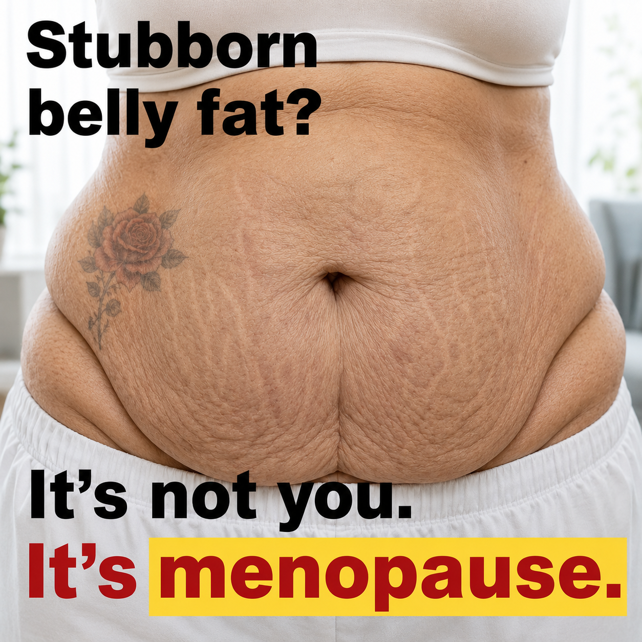 Healthy Radiant You Facebook ad: Struggling To Lose Belly Fat In Menopause?
