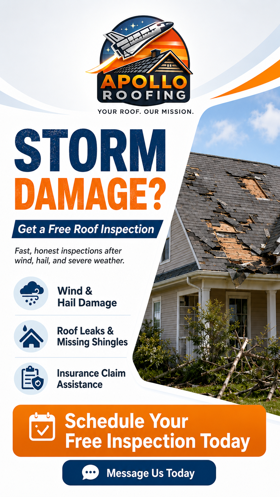 Apollo Roofing Facebook ad from Jun 16, 2026