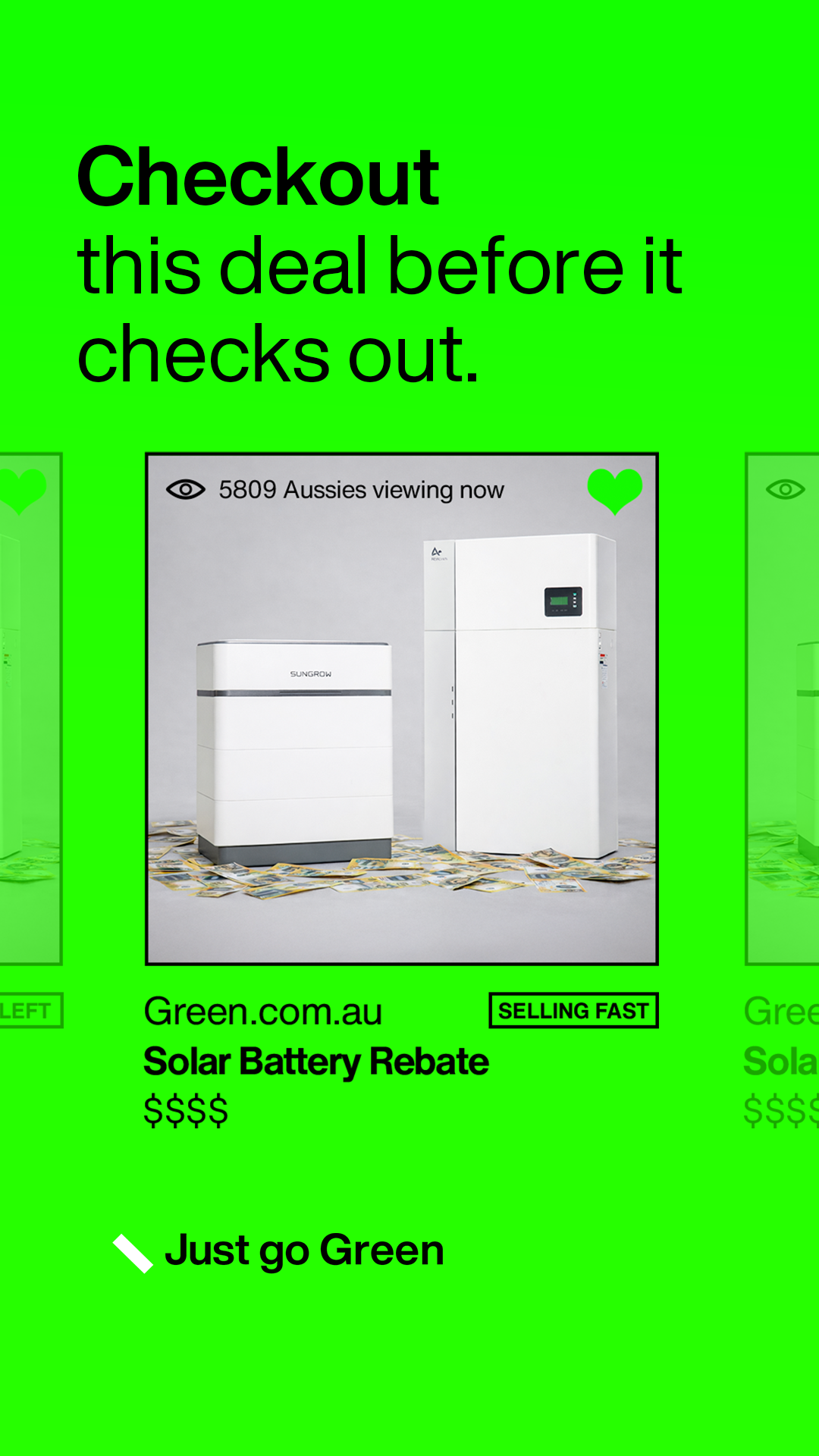 Green.com.au Facebook ad