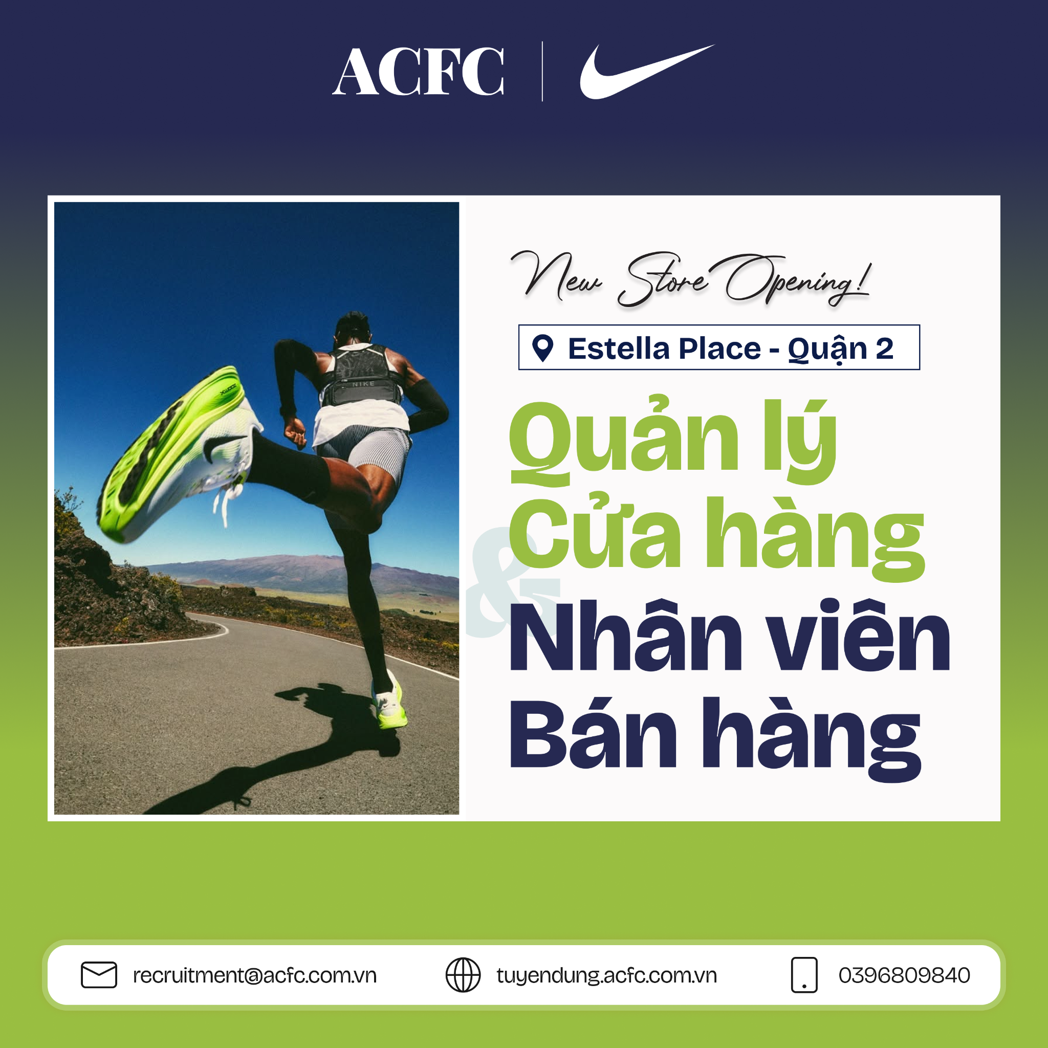 ACFC Careers Facebook ad: [HCM] NIKE ESTELLA PLACE TUYỂN DỤNG