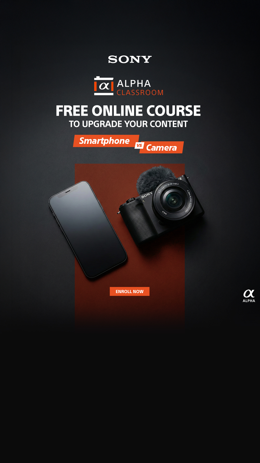 Sony Alpha IN Facebook ad