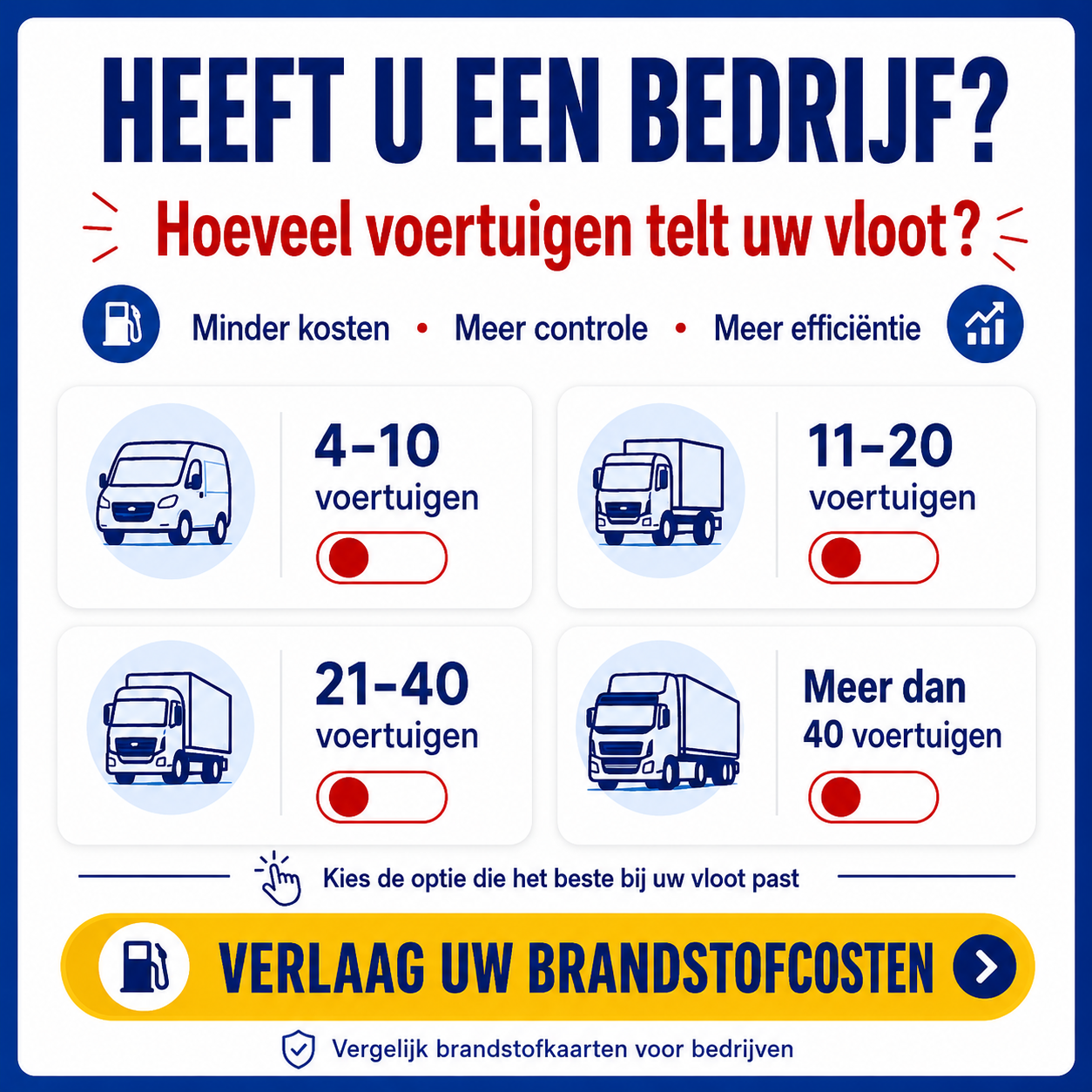 Euro Fuel Facebook ad: Verlaag uw brandstofkosten
