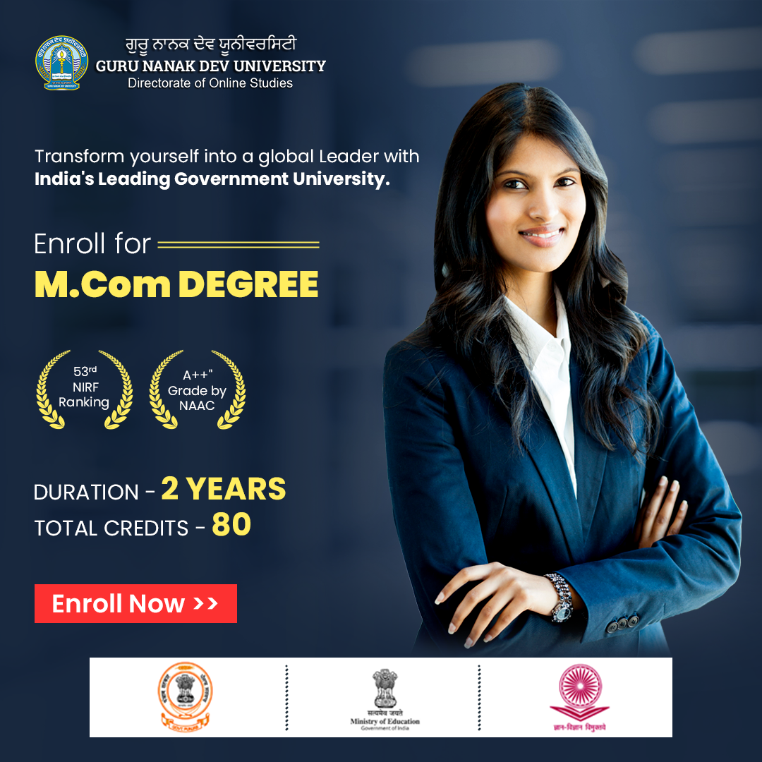 Guru Nanak Dev University Online Facebook ad