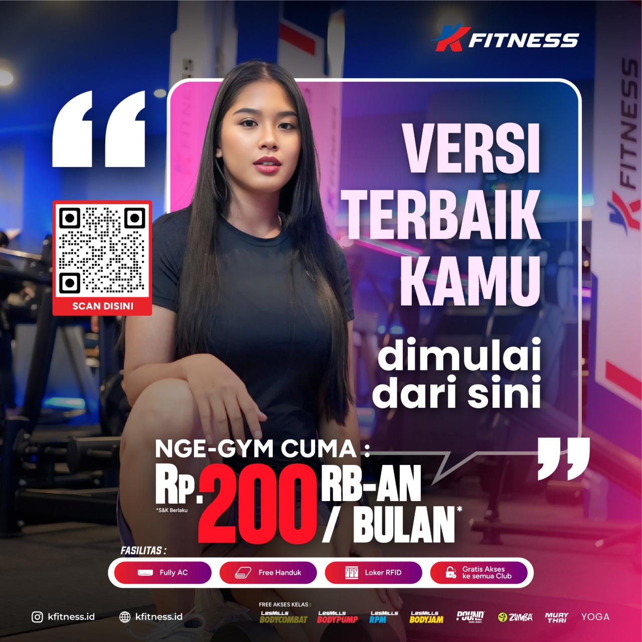 K Fitness Facebook ad: Yuk Join di K Fitness