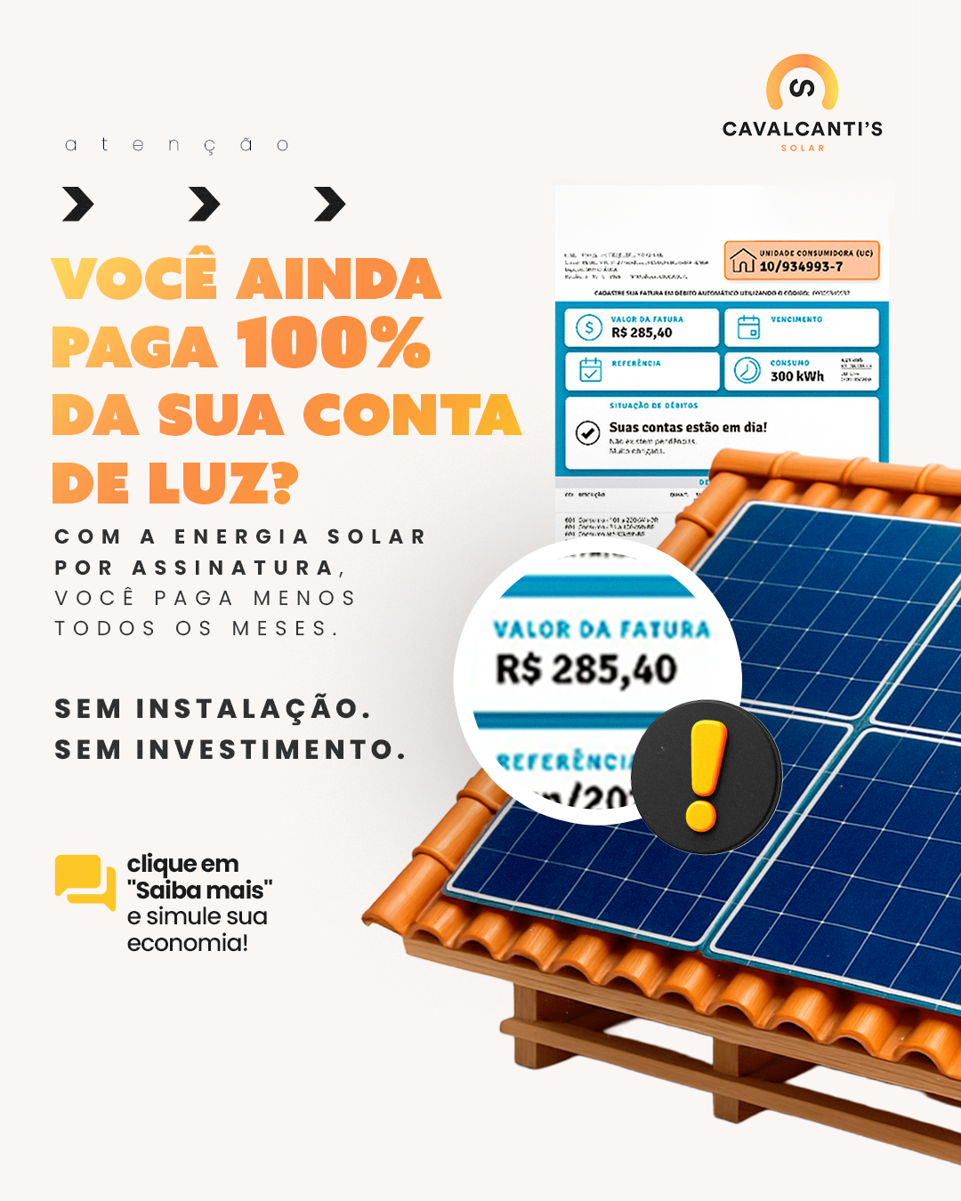 Cavalcanti’s Locação Solar Facebook ad