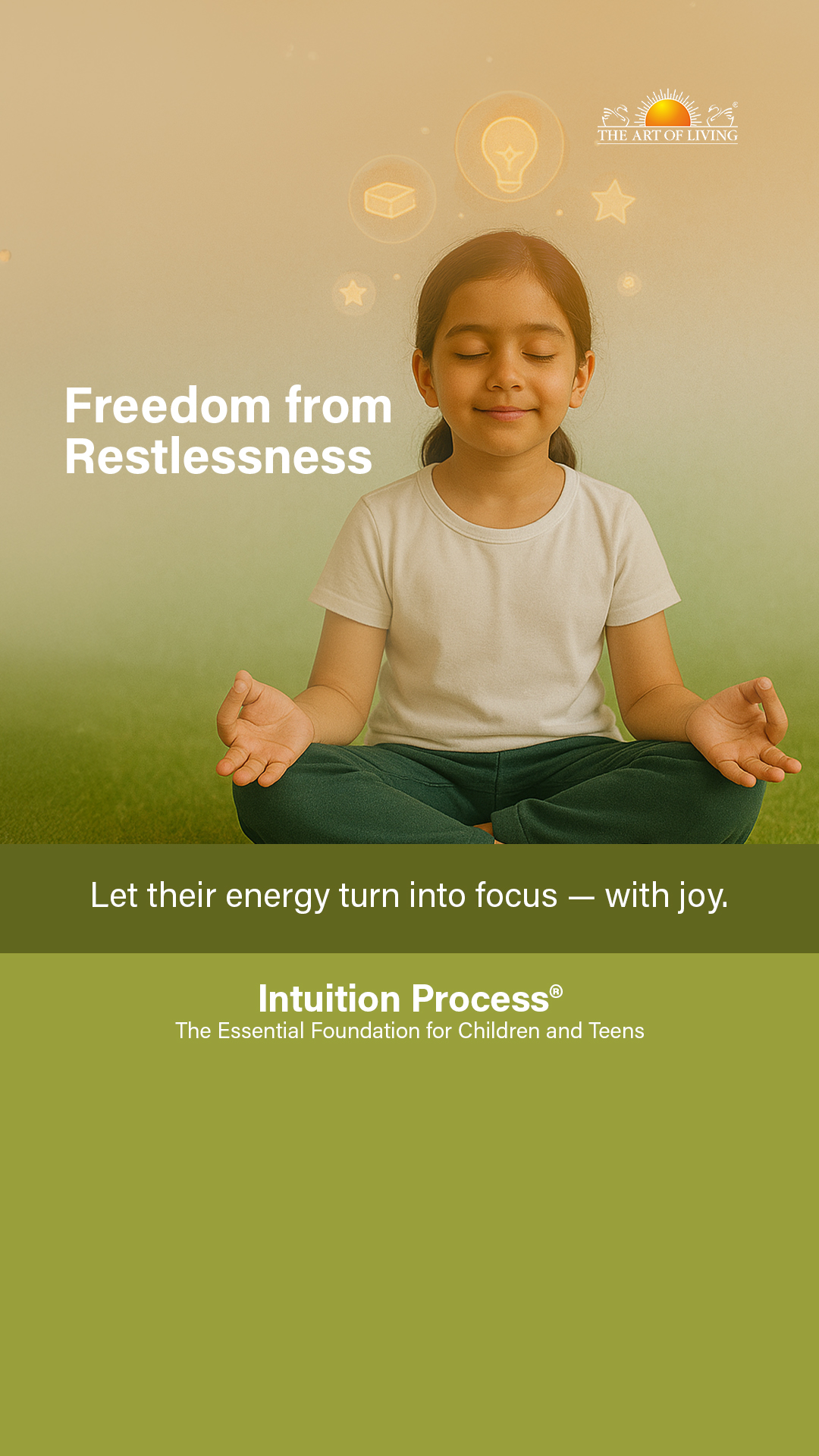 Children and Teens Programs, Live Demo - Art of Living Facebook ad