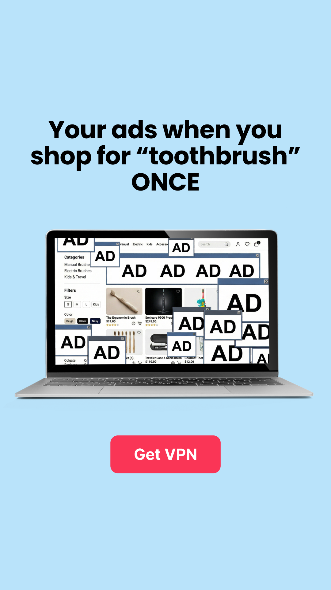 Surfshark Facebook ad