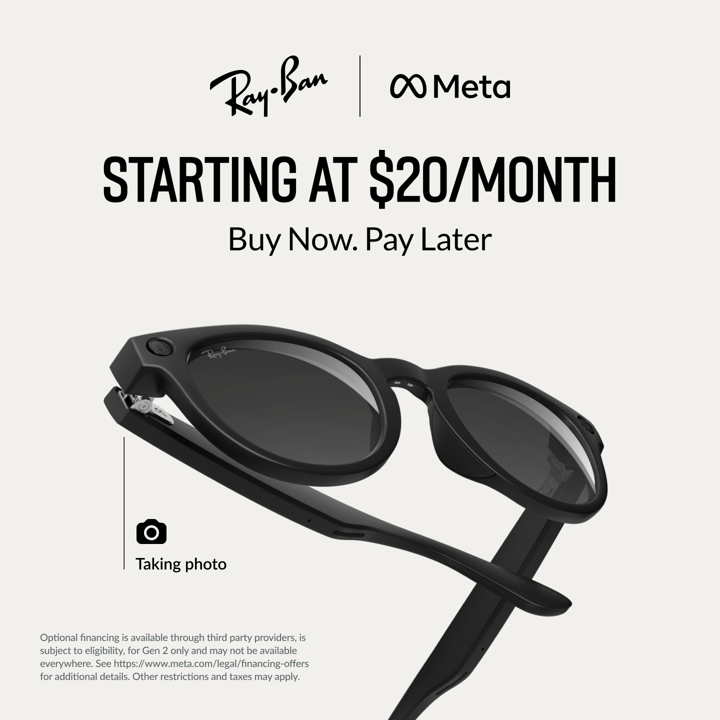 Ray-Ban Meta Facebook ad