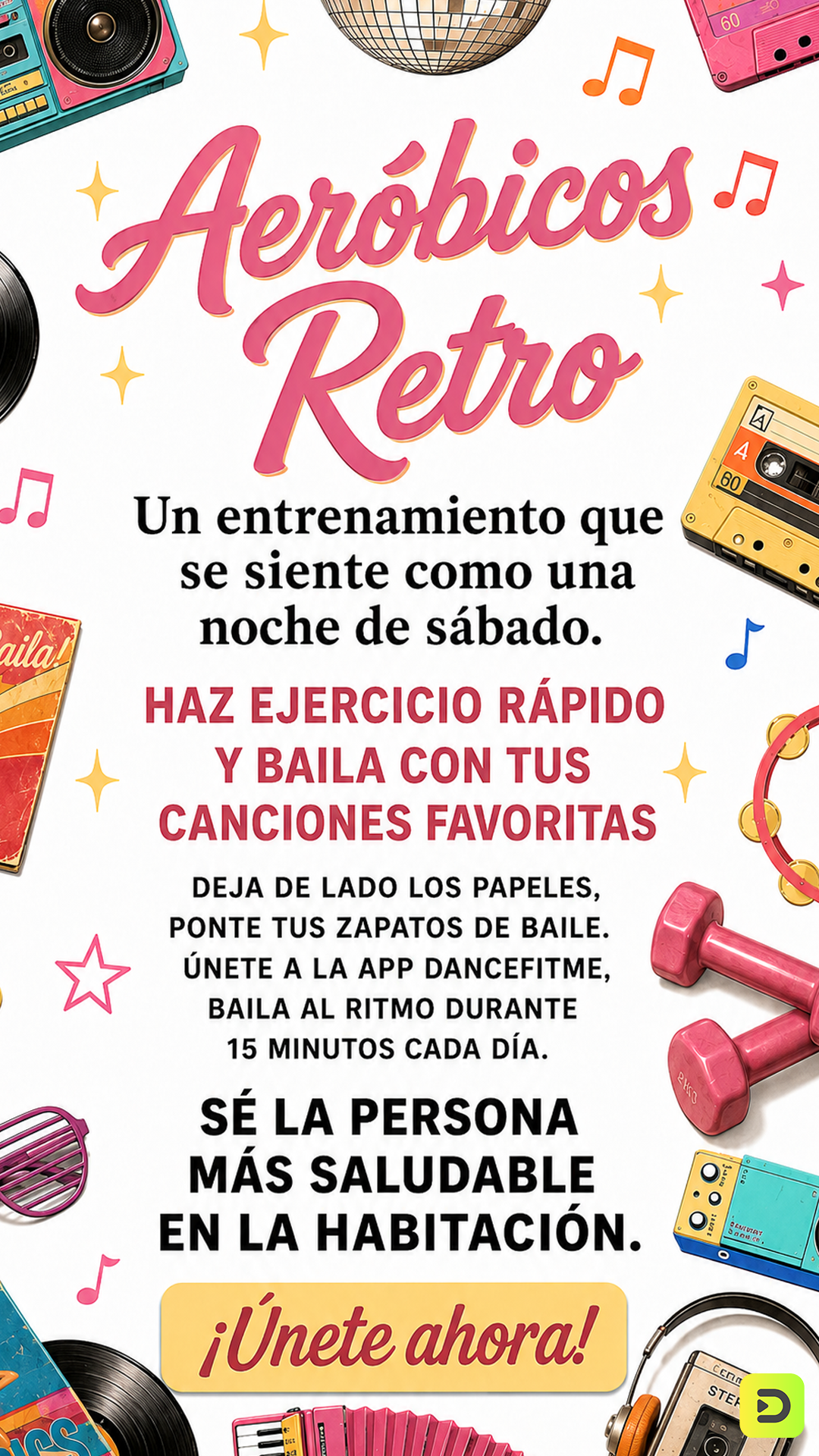 28 day weight loss dance workout Facebook ad: Baila para ponerte en forma