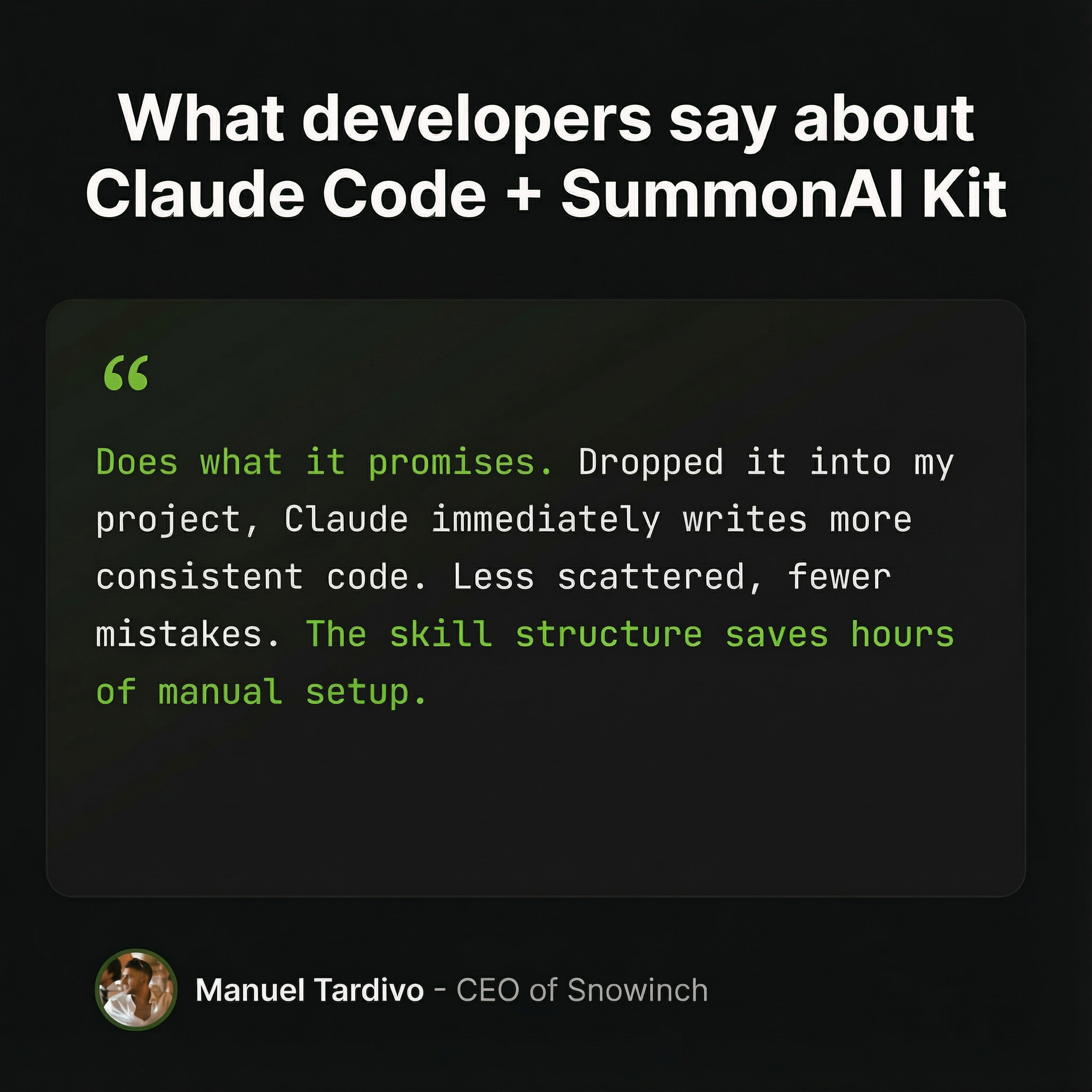 Summonai Facebook ad: Go from zero to shipping with Claude Code in 60 seconds