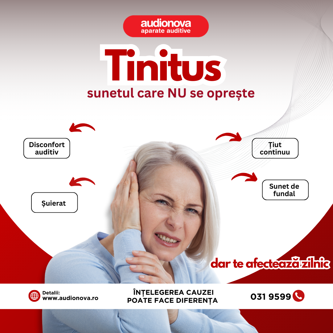 Audionova Facebook ad: Te deranjează un sunet continuu în urechi?