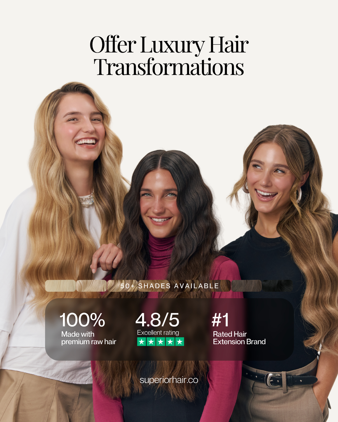 Superior Hair Extensions Facebook ad