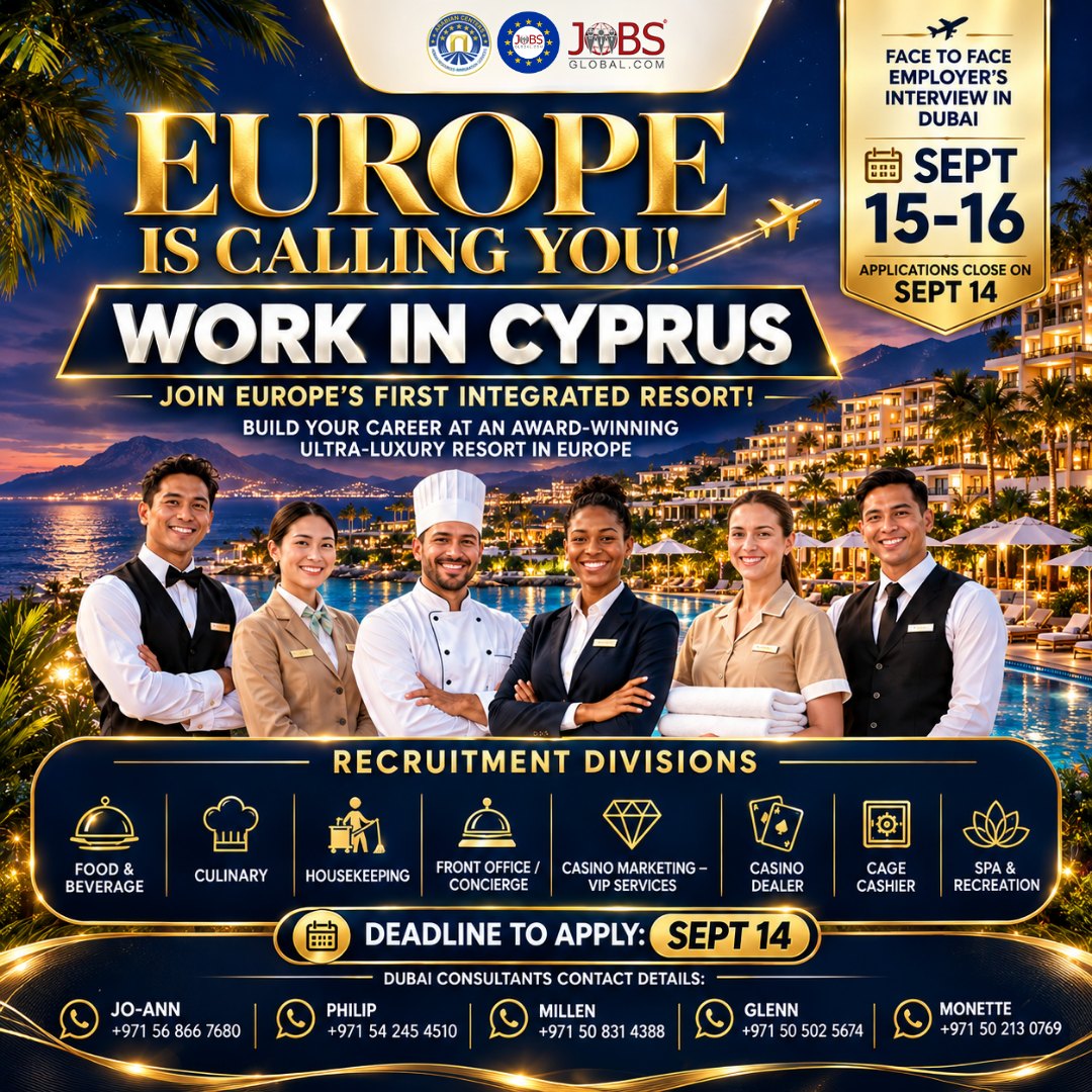 JobsGlobal.com and ACHR Global Immigration & Employment Services Facebook ad: 𝗦𝗧𝗔𝗥𝗧 𝗬𝗢𝗨𝗥 𝗘𝗨𝗥𝗢𝗣𝗘 𝗖𝗔𝗥𝗘𝗘𝗥 𝗜𝗡…