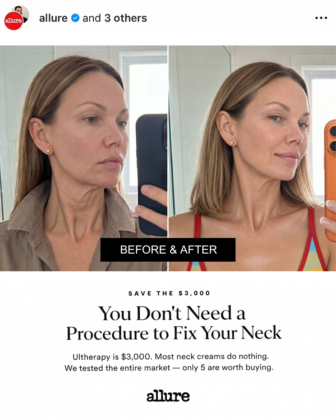 Clean Beauty Insider Facebook ad: 5 Best Neck Creams According to Derms