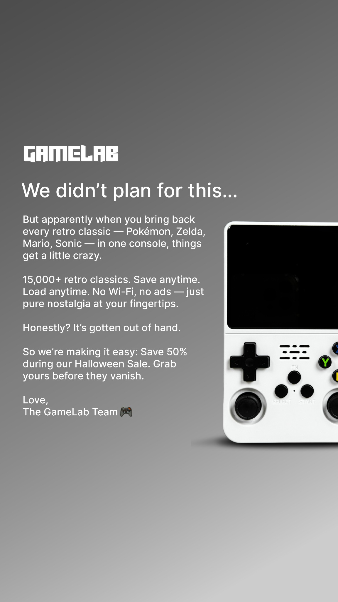 Game Lab Facebook ad