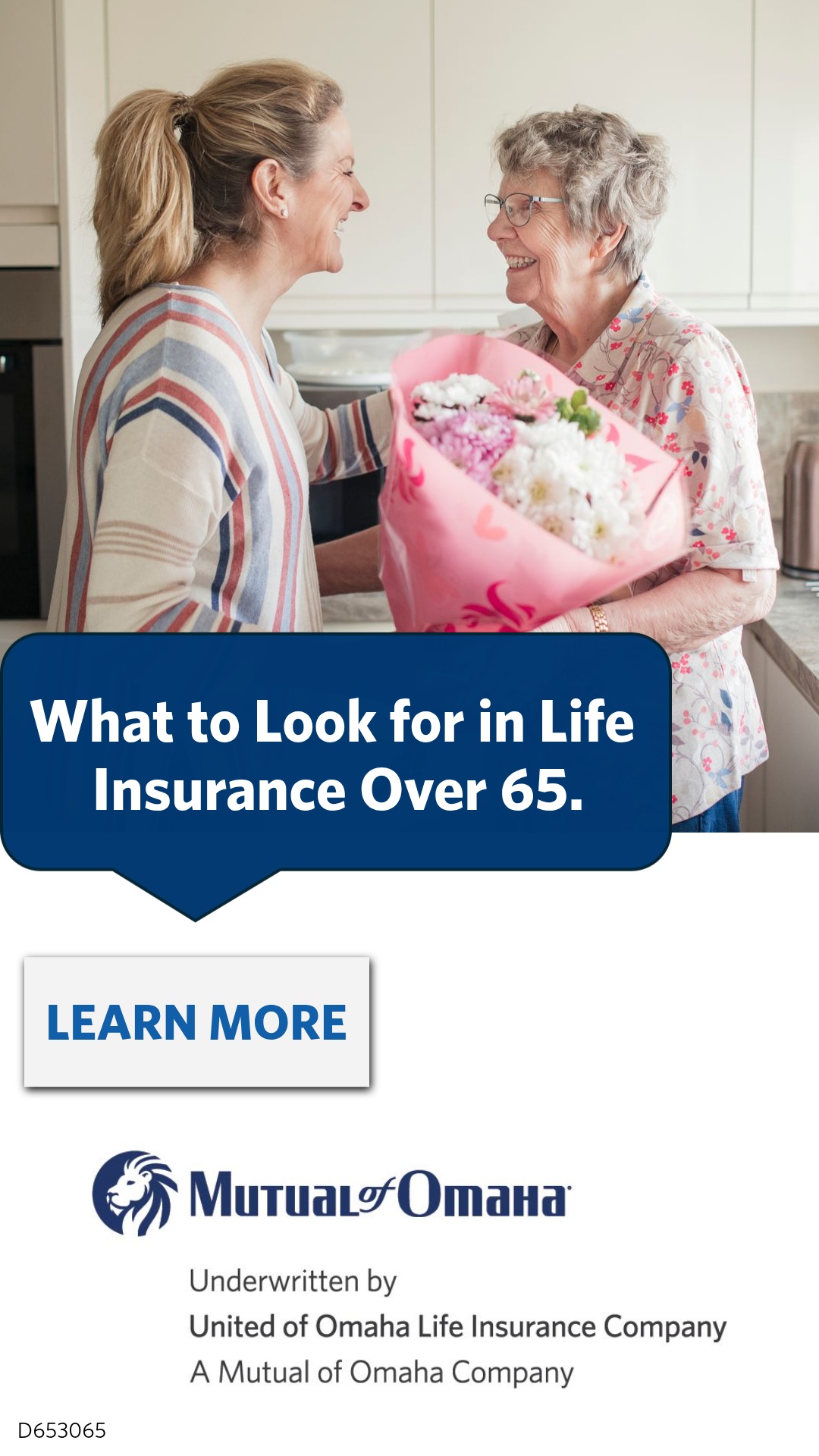 Mutual of Omaha Facebook ad: Life Insurance Over 65