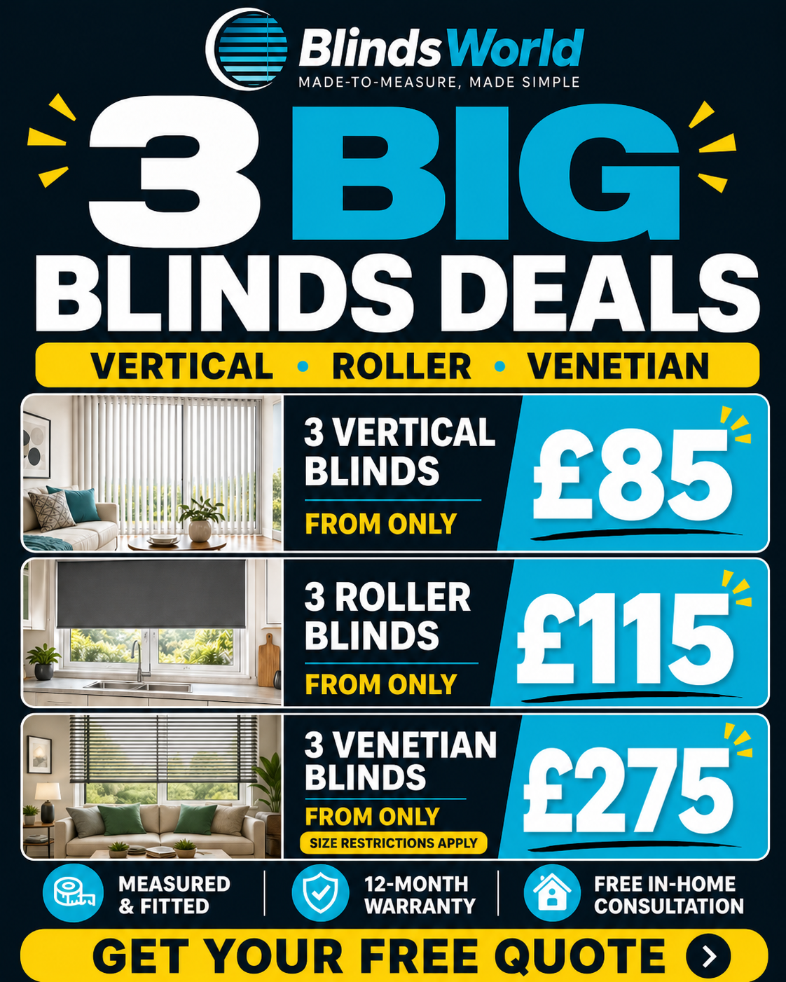 Blinds World Facebook ad