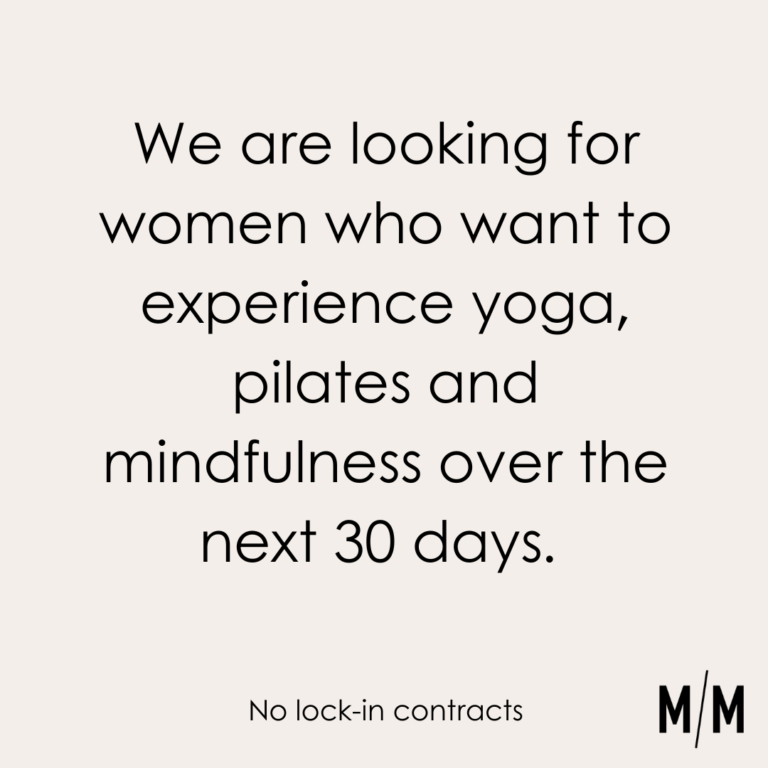 Modern Movement Facebook ad: GET YOUR FIRST MONTH FREE NOW