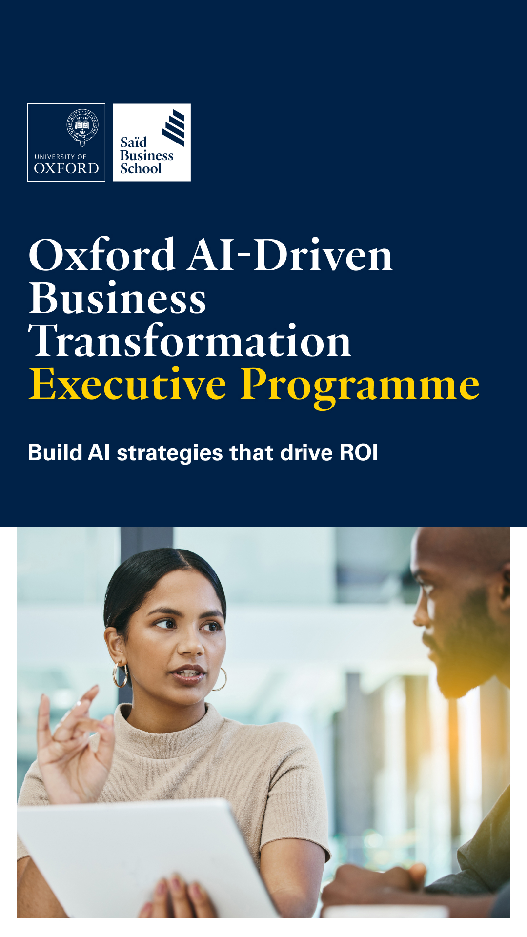 Saïd Business School, University of Oxford Facebook ad