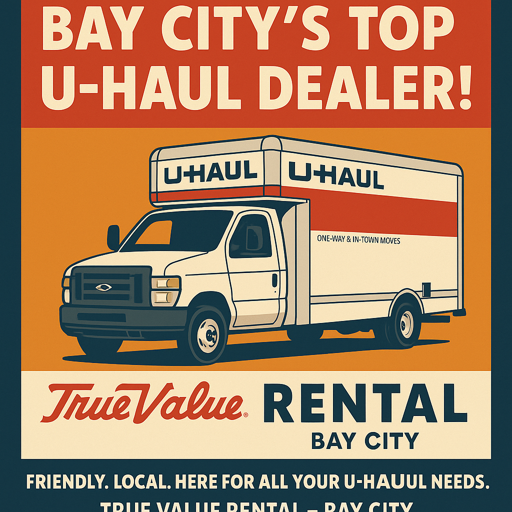 True Value Rental of Bay City Facebook ad: Bay City's Top U-Haul Dealer!