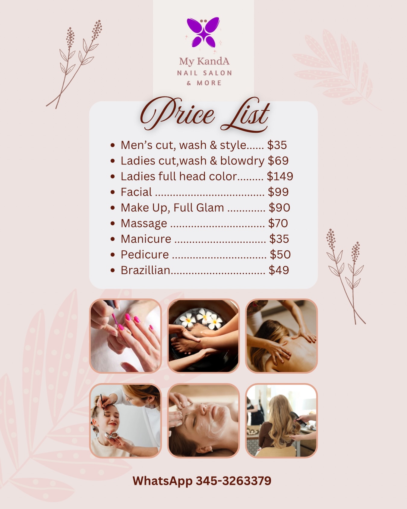 My KandA Nail Salon Facebook ad: We are OPEN SATURDAY & SUNDAY 9am …