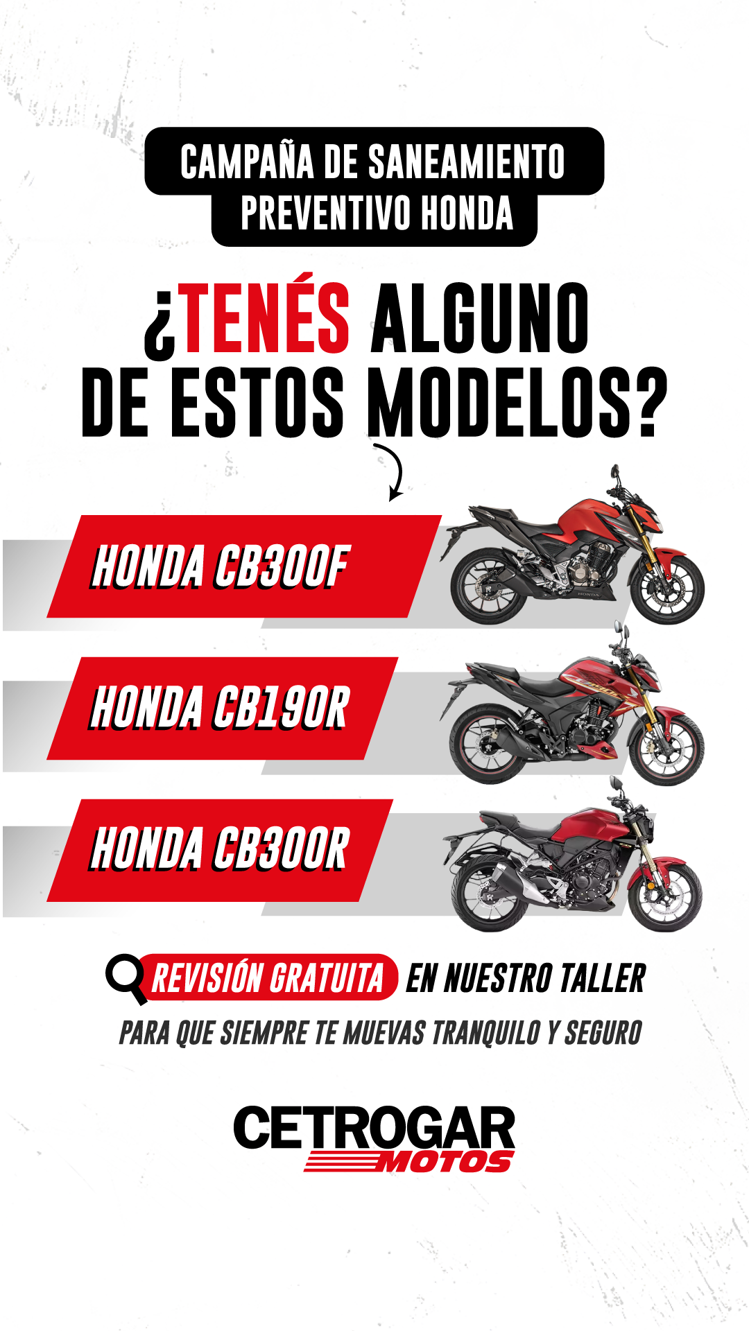 Cetrogar Motos Facebook ad: Turno