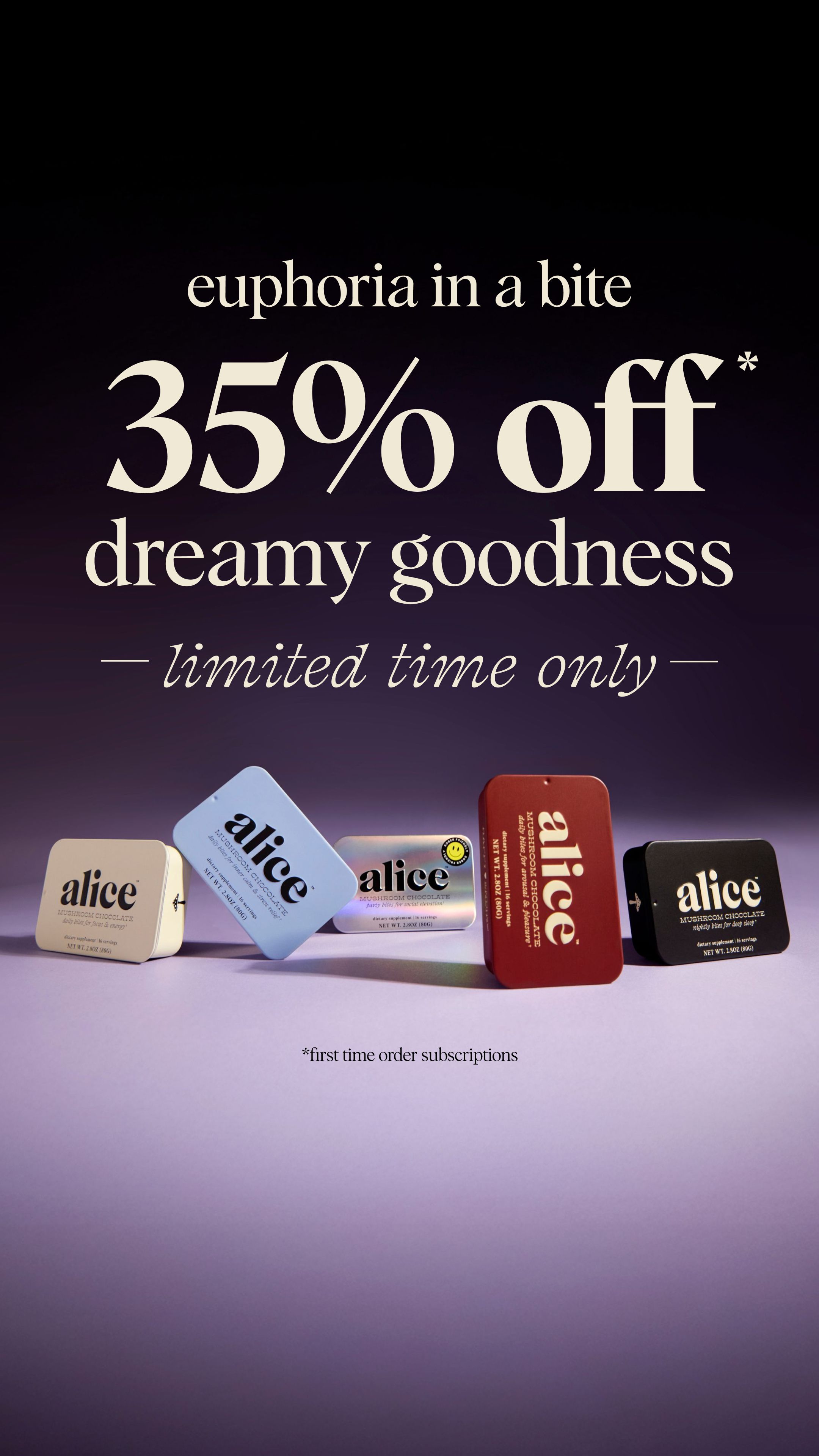 Alice Mushrooms Facebook ad