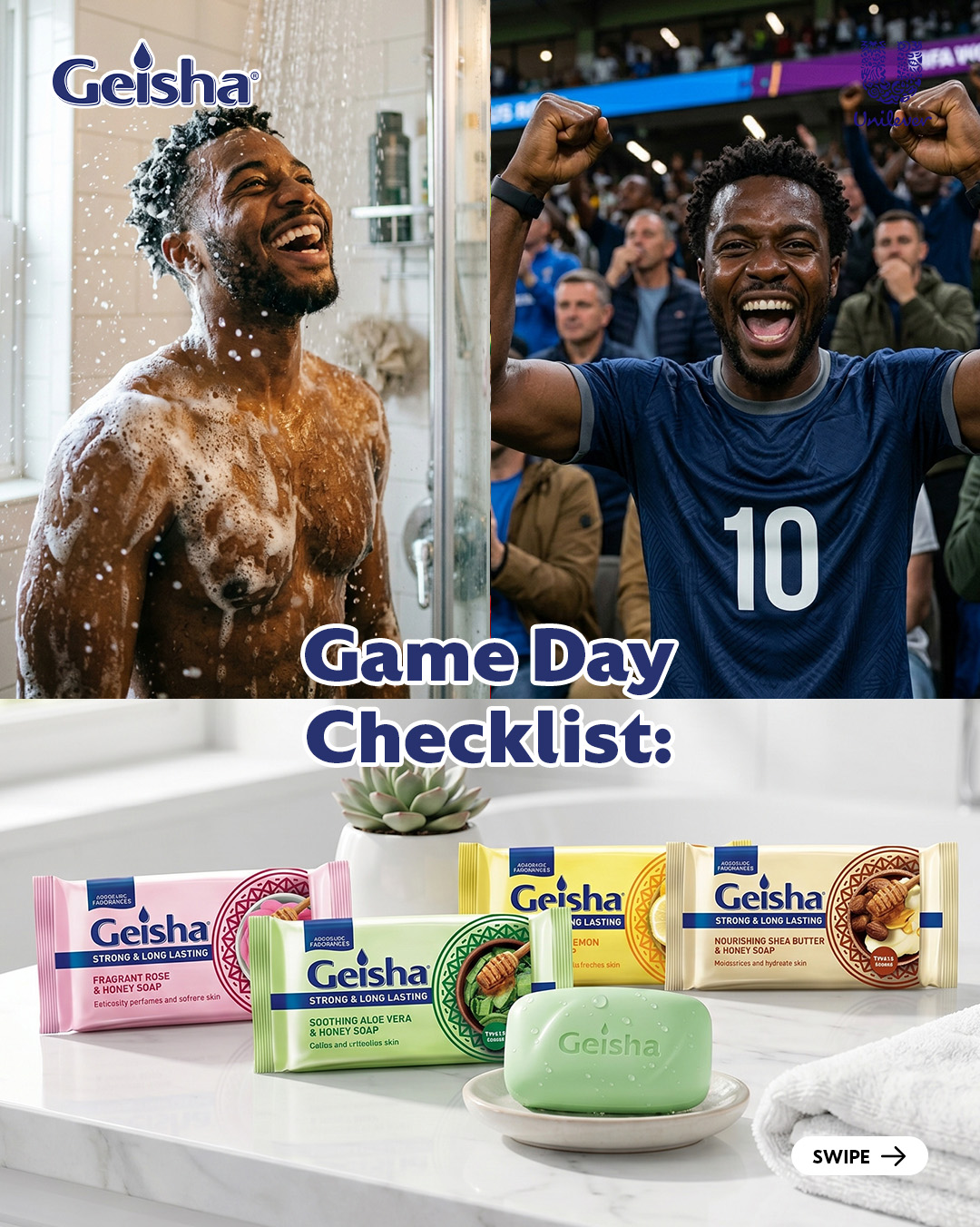 Geisha Facebook ad: Before the game begins, make sure you've taken…