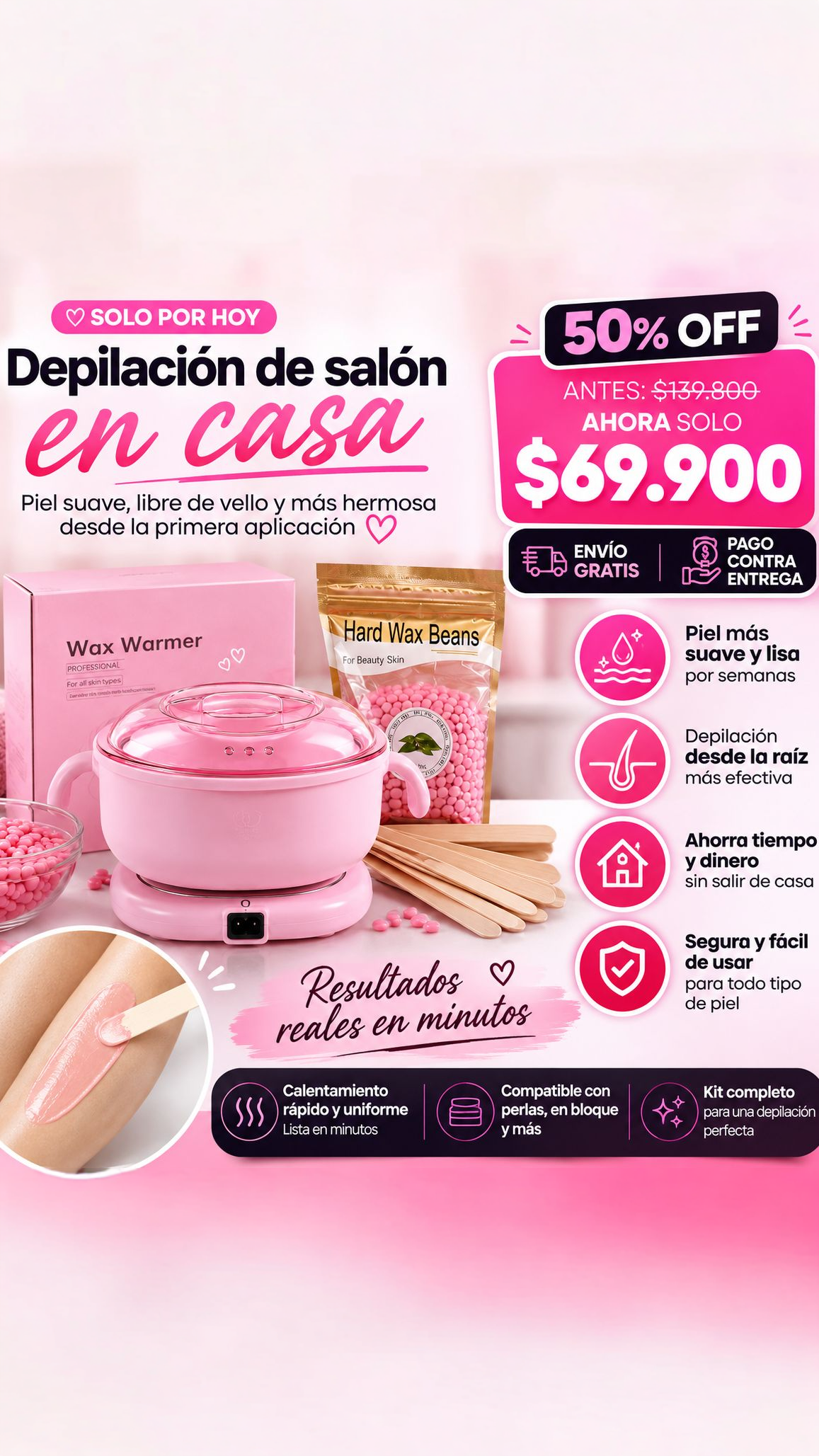 Robi Facebook ad: Depilación de salón, ahora desde casa