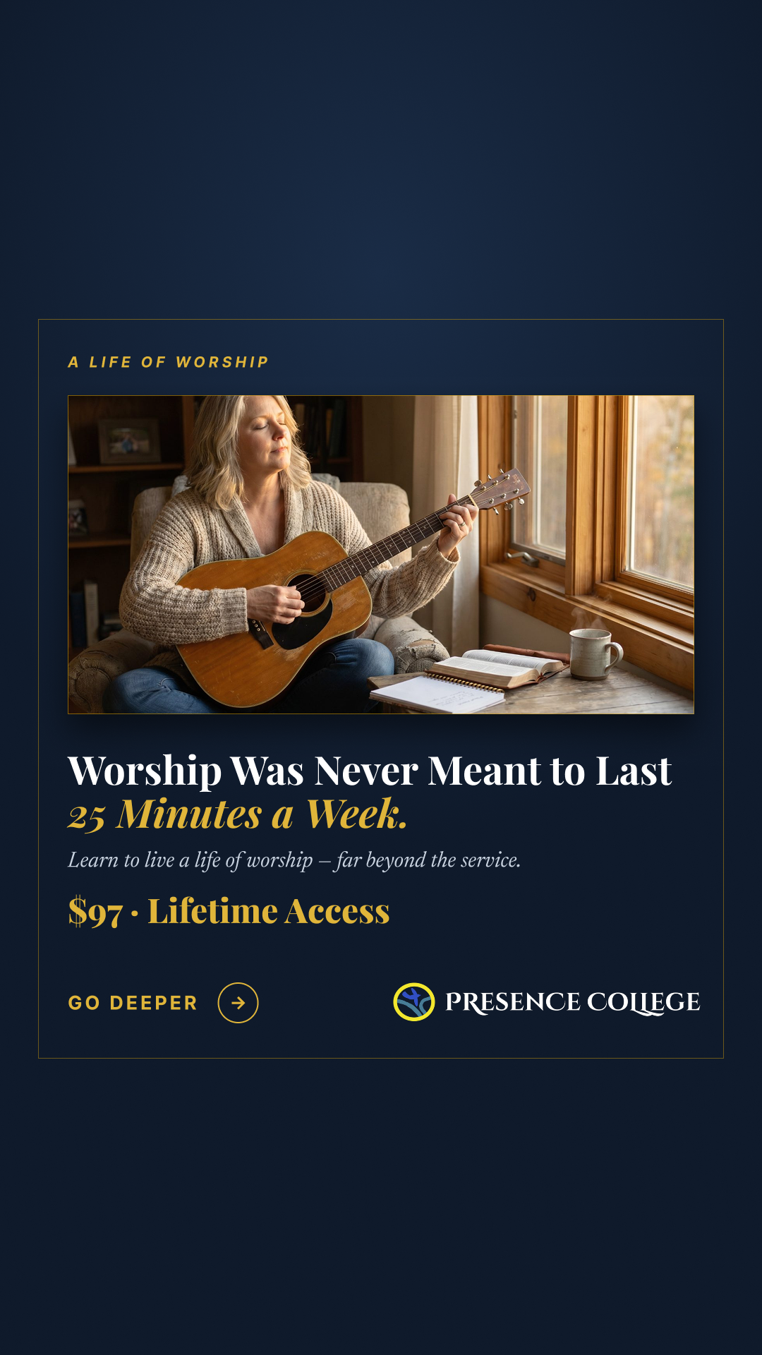 Presence College Facebook ad