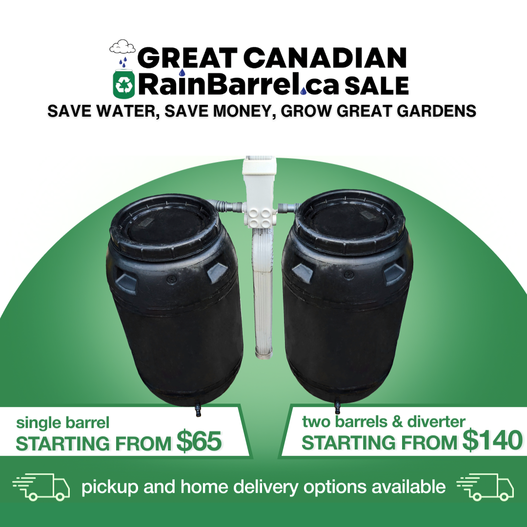 RainBarrel.ca Facebook ad: Homeowners, Save Water, Support Local