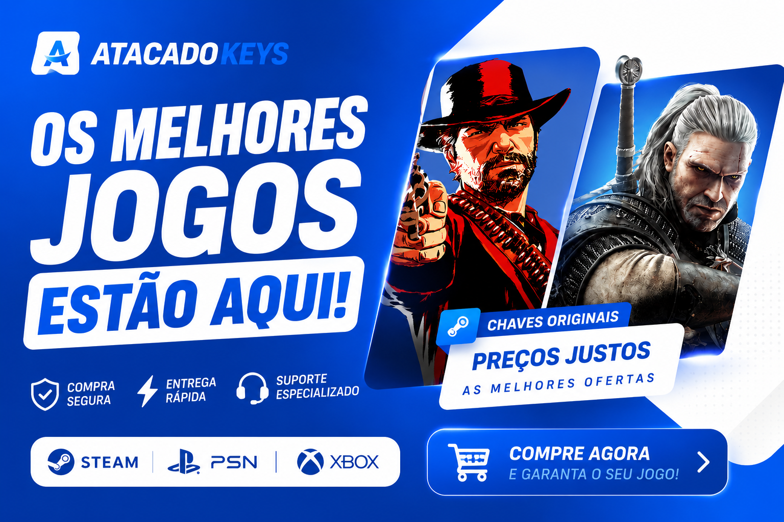 AtacadoKeys Facebook ad: Steamkeys R$ 19,90