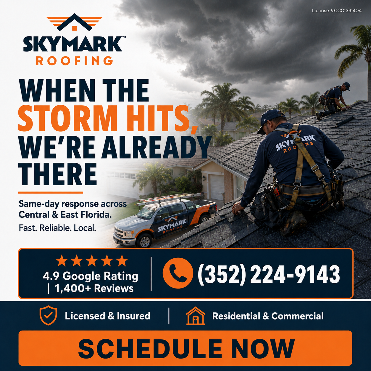 Skymark Roofing Facebook ad