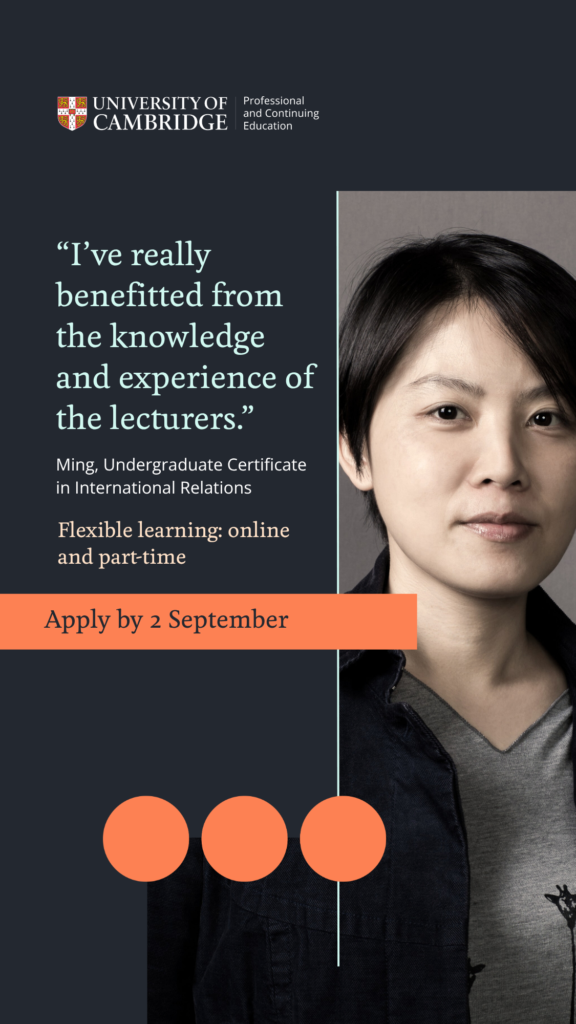 University of Cambridge Professional and Continuing Education Facebook ad from Jun 6, 2026